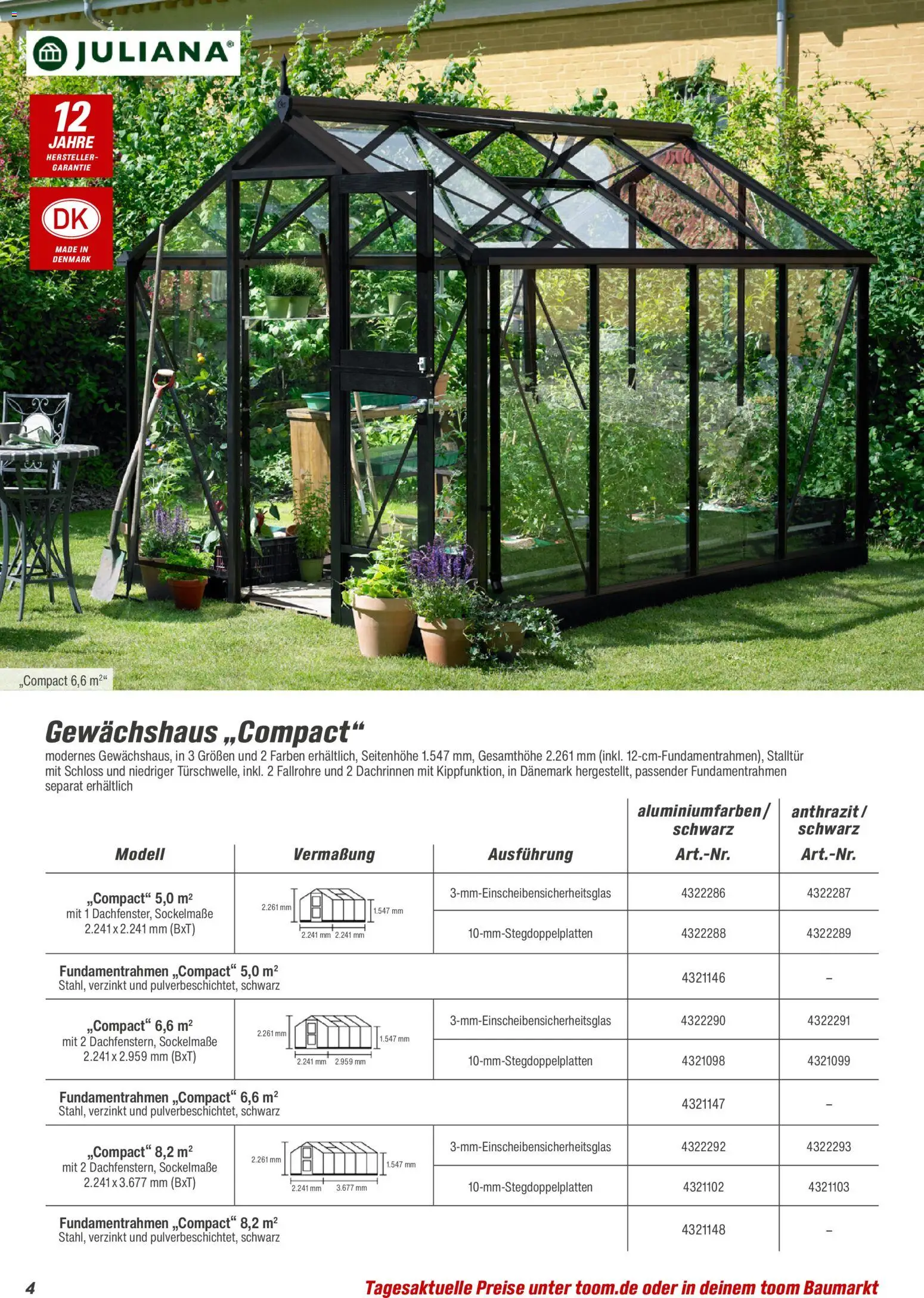 Toom Baumarkt Gewächshäuser & Anzucht 2026 – gültig ab 01.01.2026 | Seite: 4