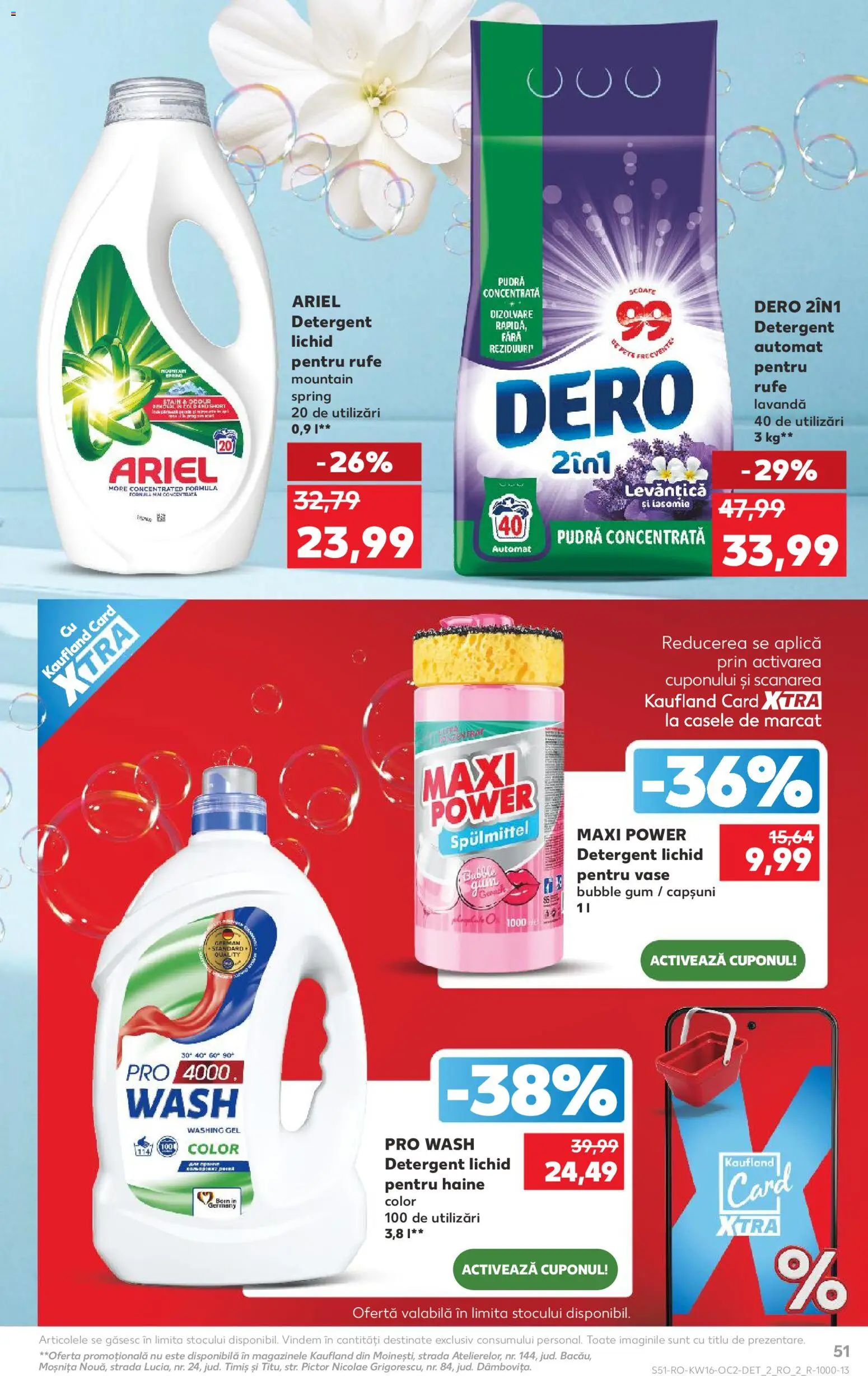 Noul catalog Kaufland – valabil de la 15.04.2026 | Pagină: 51 | Produse: Kedi Ödül Oyuncakları, Pudră, Detergent, Căpșuni