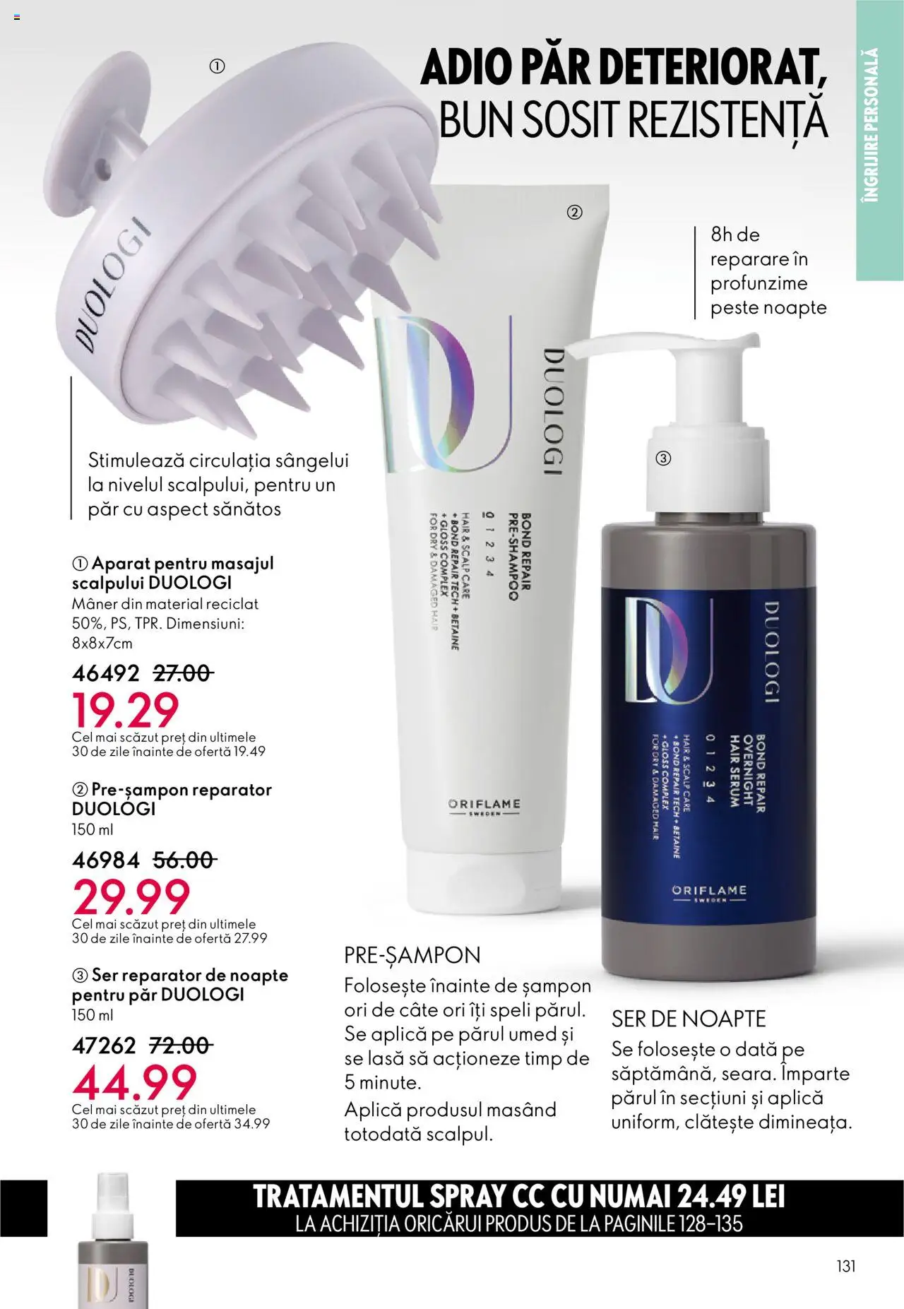 Noul catalog Oriflame – valabil de la 22.10.2025 | Pagină: 131 | Produse: Serum, Mâner, Șampon, Pește