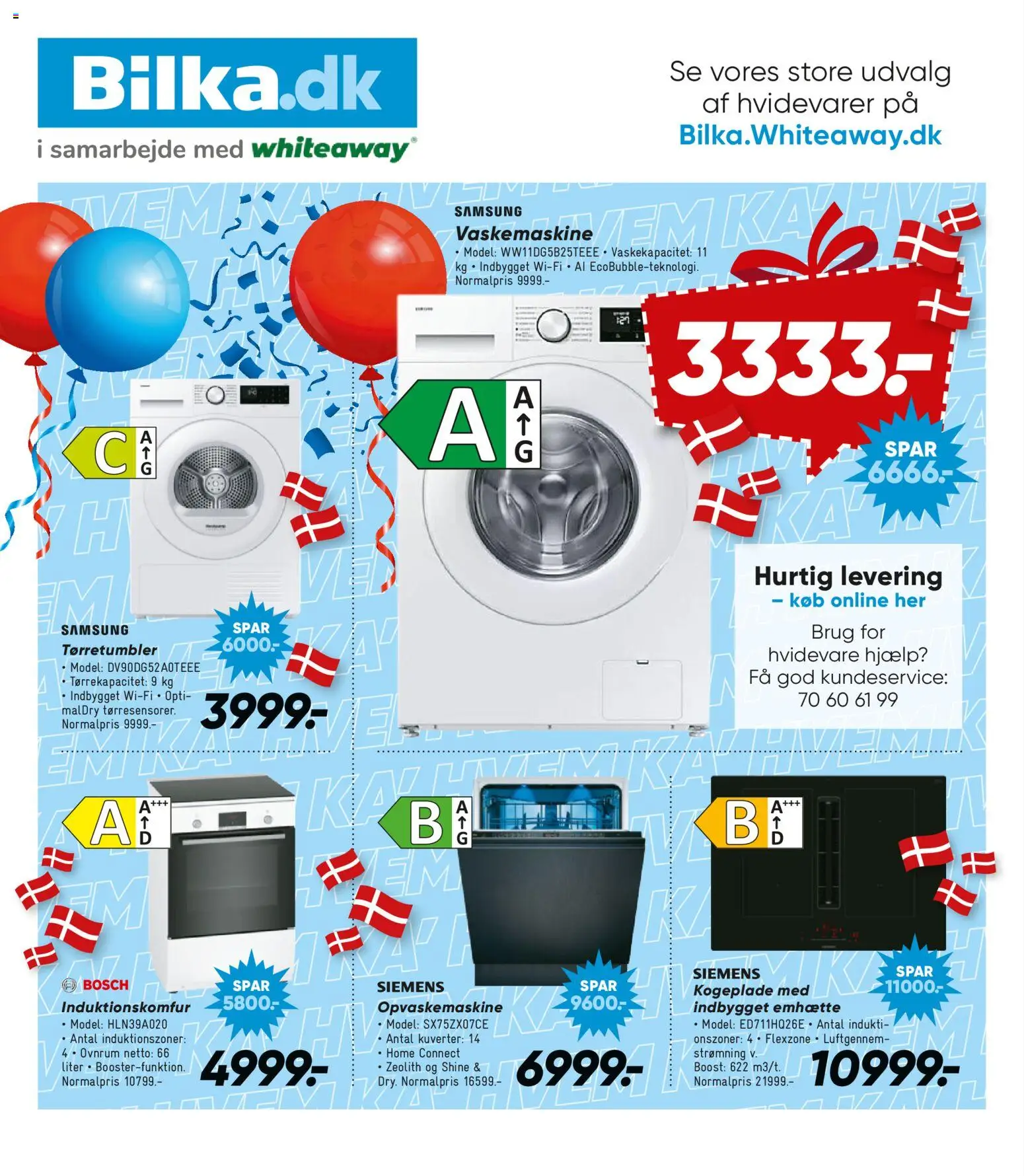 Bilka tilbudsavis – gyldig fra 13.02.2026 | Side: 22 | Produkter: Tørretumbler, Opvaskemaskine, Kogeplade