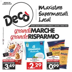 Anteprima del volantino Decò volantino Maxistore, Supermercati, Local Sicilia valido a partire dal 24.02.2026
