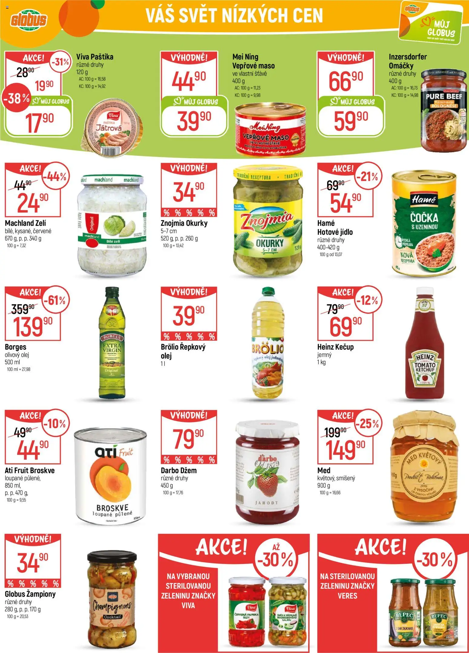 Globus leták - České Budějovice od 05.11.2025 | Strana: 22 | Produkty: Čočka, Zelí, Kečup, Maso