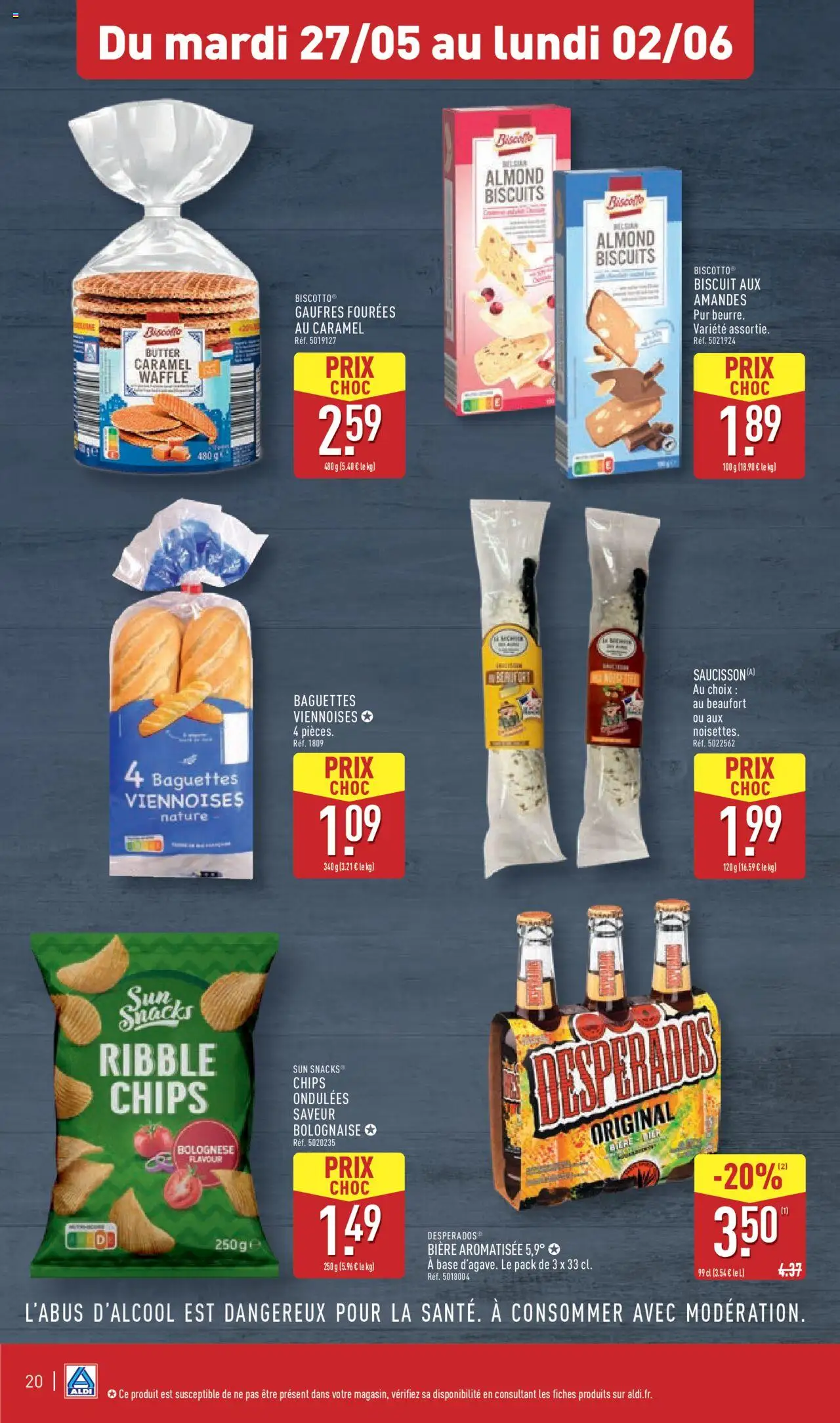  | Page: 23 | Produits: Bière, Gaufres, Biscuits, Amandes