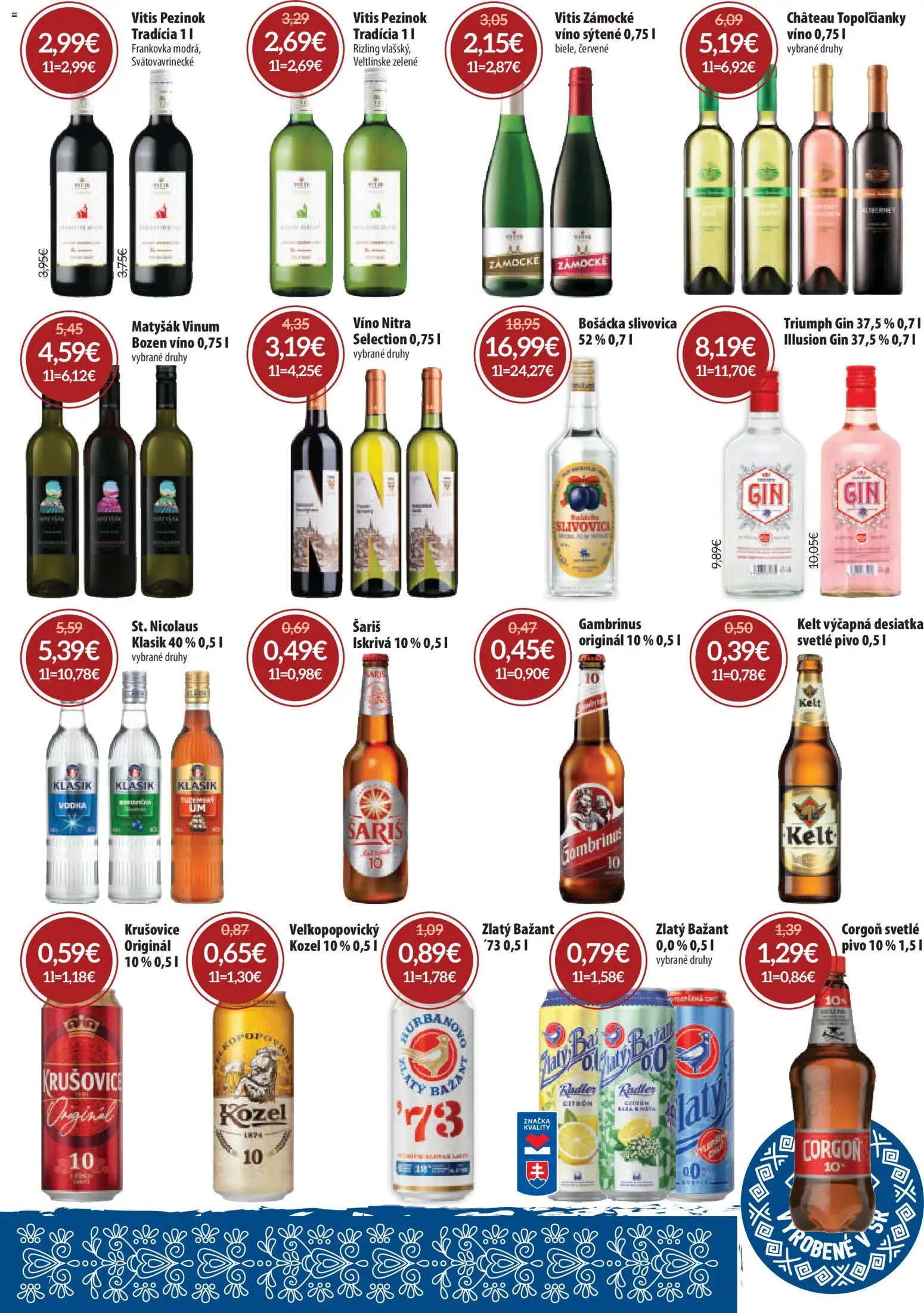 Nové Nitrazdroj akcie – leták je platný od 06.11.2025 | Strana: 7 | Produkty: Kelt, Krušovice, Slivovica, Corgoň