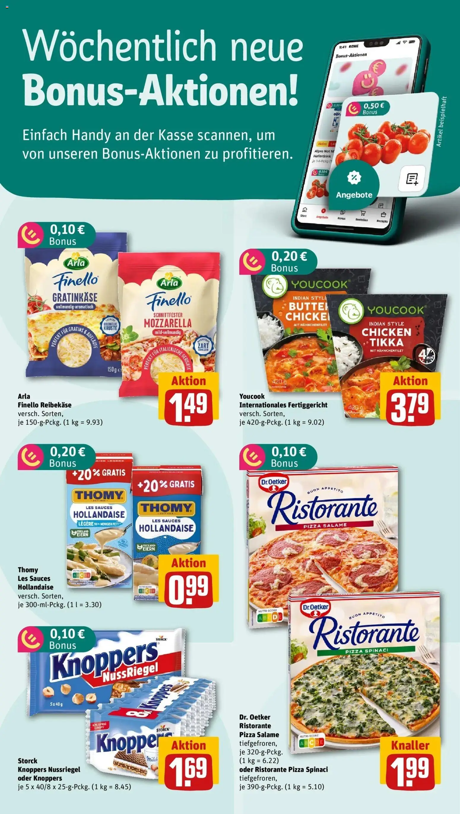 Rewe Prospekt Hassloch	 – gültig ab 12.04.2026 | Seite: 2 | Produkte: Thomy les sauces, Mozzarella, Pizza, Reibekase