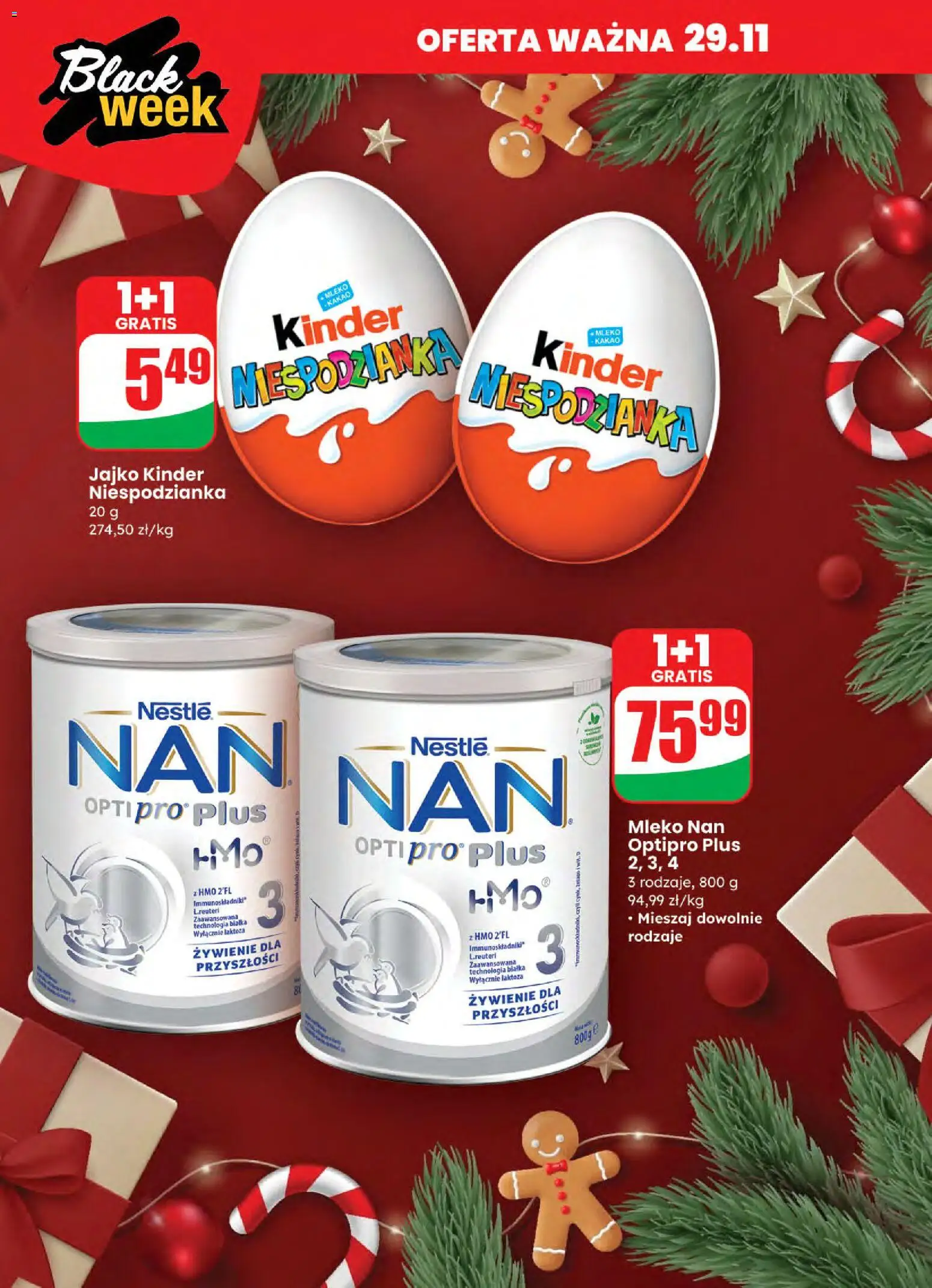Dino Black Friday od 26.11.2025 | Strona: 16 | Produkty: Kakao, Mleko nan, Kinder jajko, Mleko