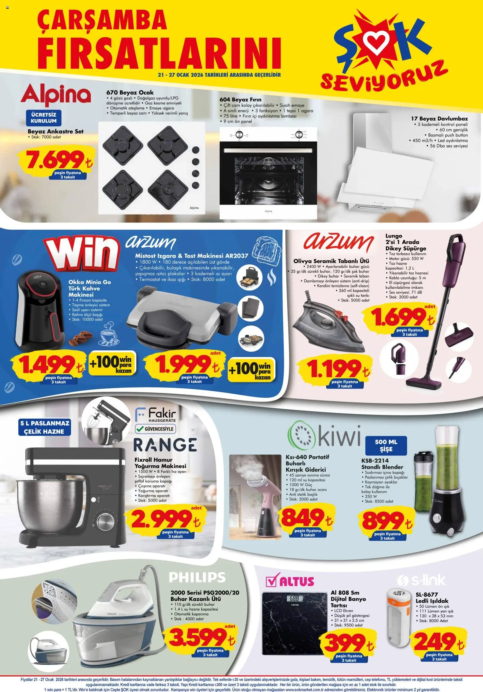 Şok Market Katalog - 21.01.2026 tarihinden itibaren geçerlidir | Sayfa: 3 | Ürünler: Tost makinesi, Banyo, Bağlayıcı, Fırın