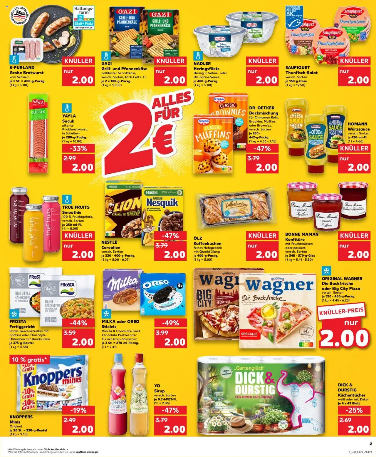Kaufland prospekt Berlin	 - gültig ab dem 31.07.2025 | Seite: 3 | Produkte: Grill, Thunfisch, Milka, Frosta