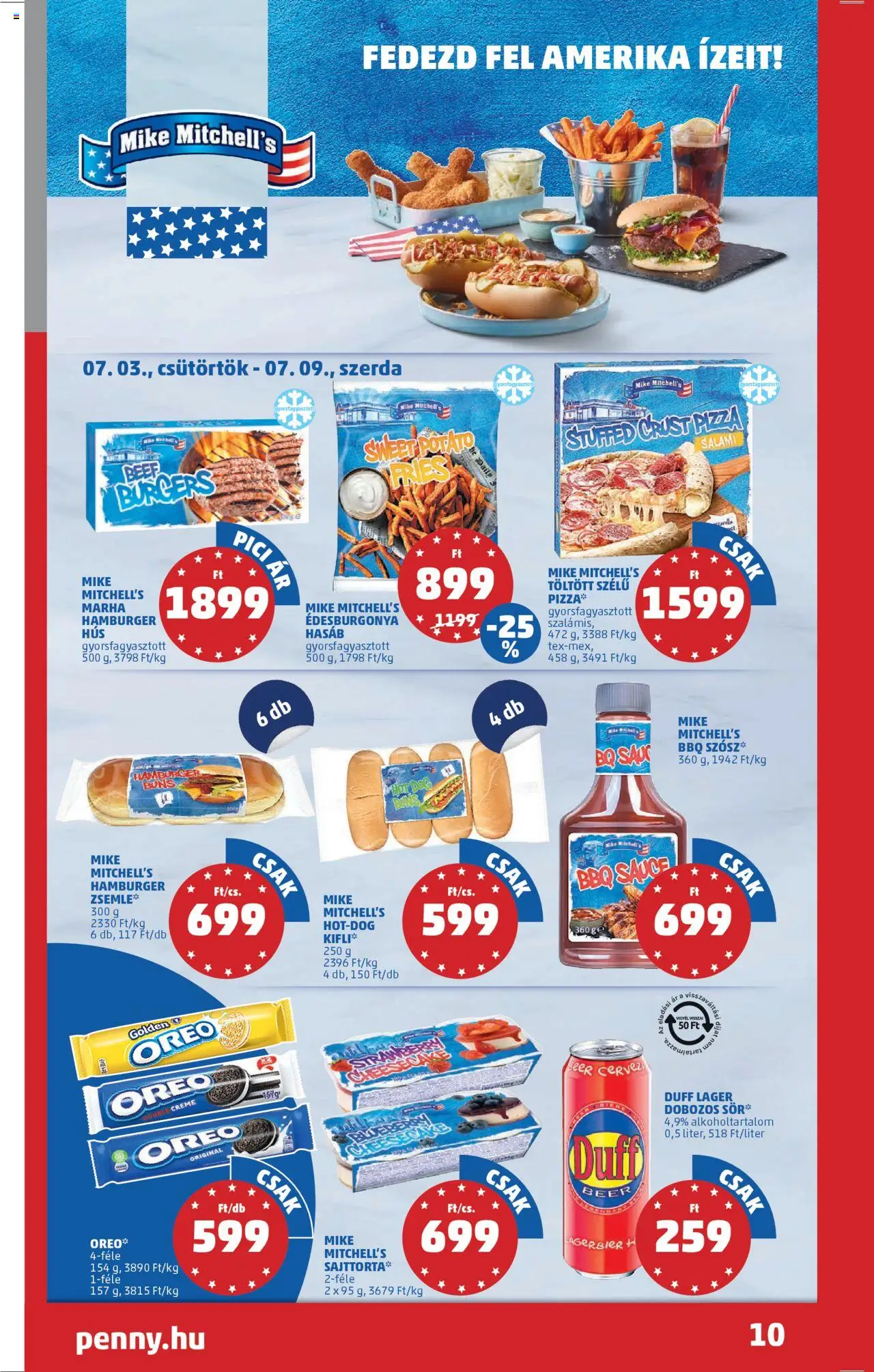 PENNY akciós ujság - amely érvényes a következő dátumtól: 03.07.2025 | Oldal: 14 | Termékek: Hamburger zsemle, Hús, Zsemle, Pizza