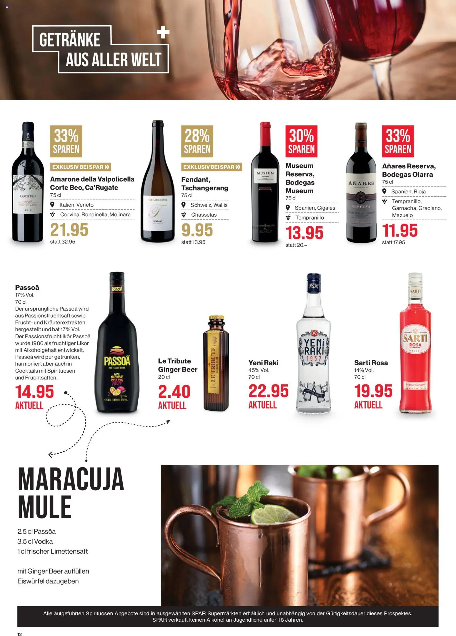SPAR - SPAR Handels AG – gültig ab 16.04.2026 | Seite: 12 | Produkte: Likör