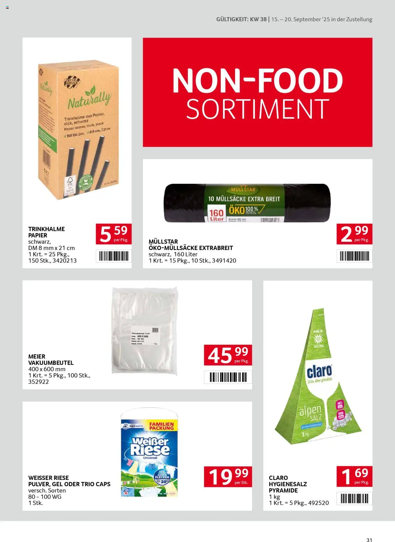 Transgourmet Zustellaktion gültig ab 14.09.2025 | Seite: 29 | Produkte: Salz