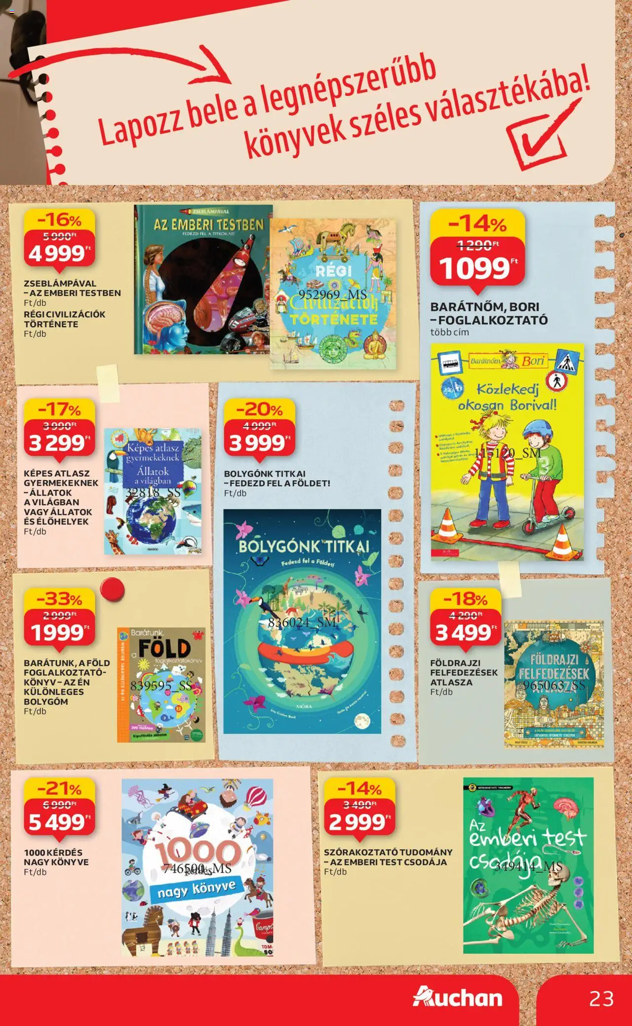 Auchan akciós ujság - amely érvényes a következő dátumtól: 21.08.2025 | Oldal: 23 | Termékek: Könyvek