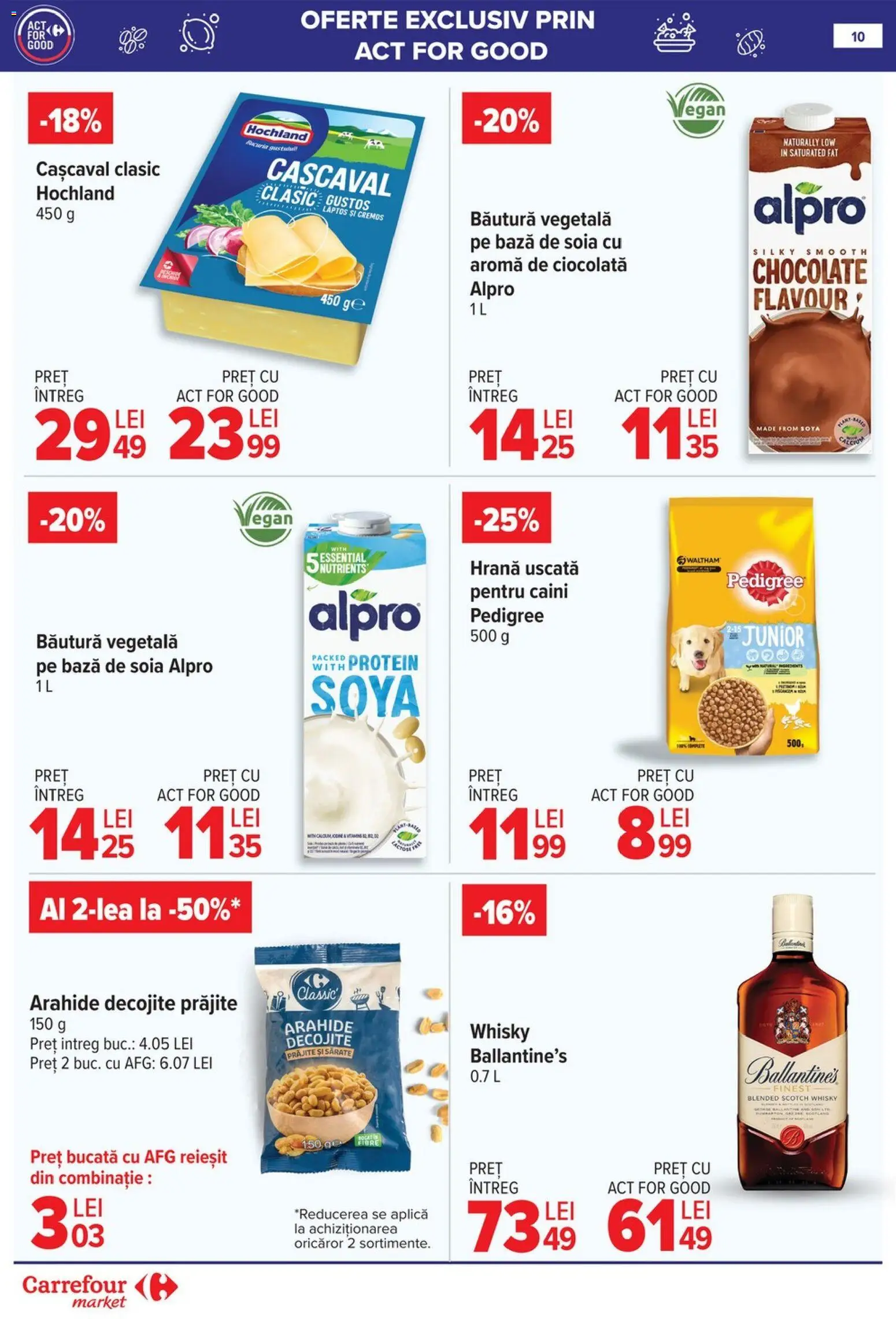 Noul catalog Carrefour – valabil de la 08.01.2026 | Pagină: 10 | Produse: Cașcaval, Arahide, Ciocolată
