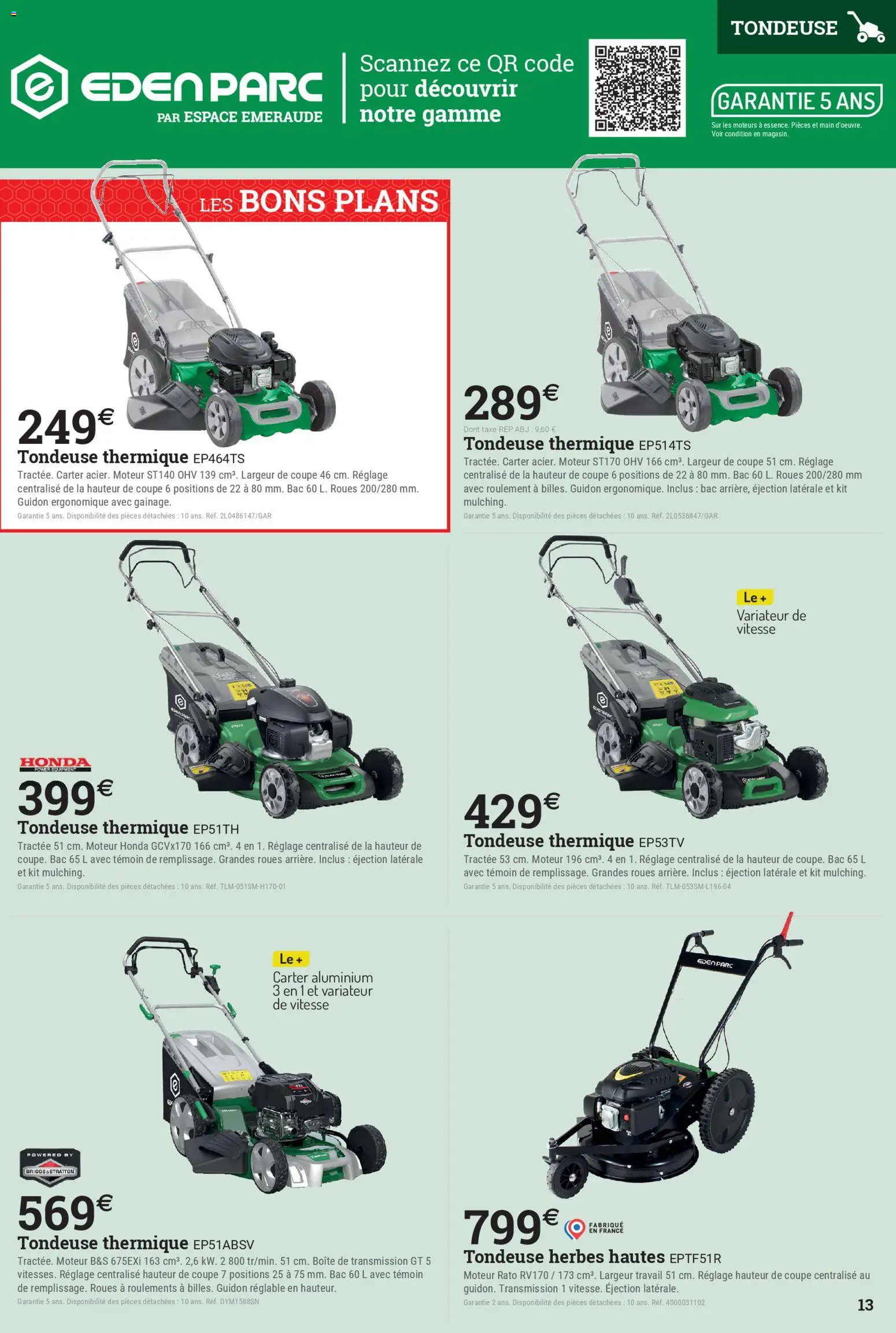 {H1} | Page: 13 | Produits: Tondeuse