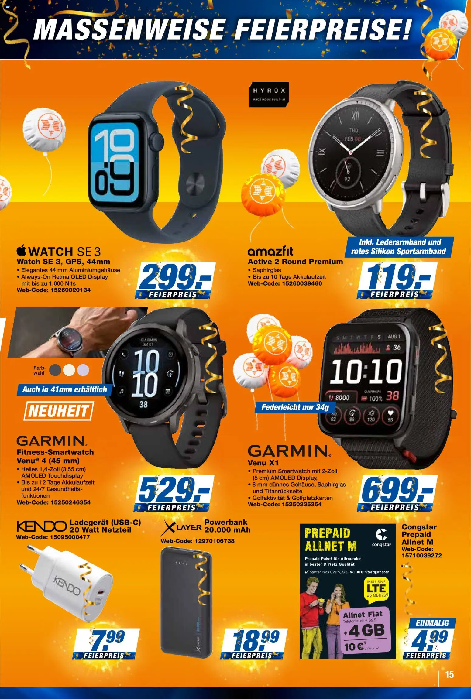 Expert  Aktuelle Beilage – gültig ab 24.10.2025 | Seite: 15 | Produkte: Smartwatch, Netzteil, Ladegerät, Powerbank