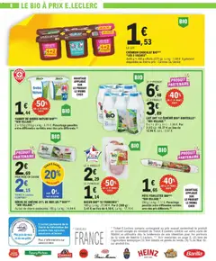 E.Leclerc - Prévisualisation de LAIT UHT 1/2 ÉCRÉMÉ BIO(2) BOUTEILLE(1) "BIO VILLAGE ", 6 x 1 L (6 L). valide à partir de 07.04.2026 | Page: 8