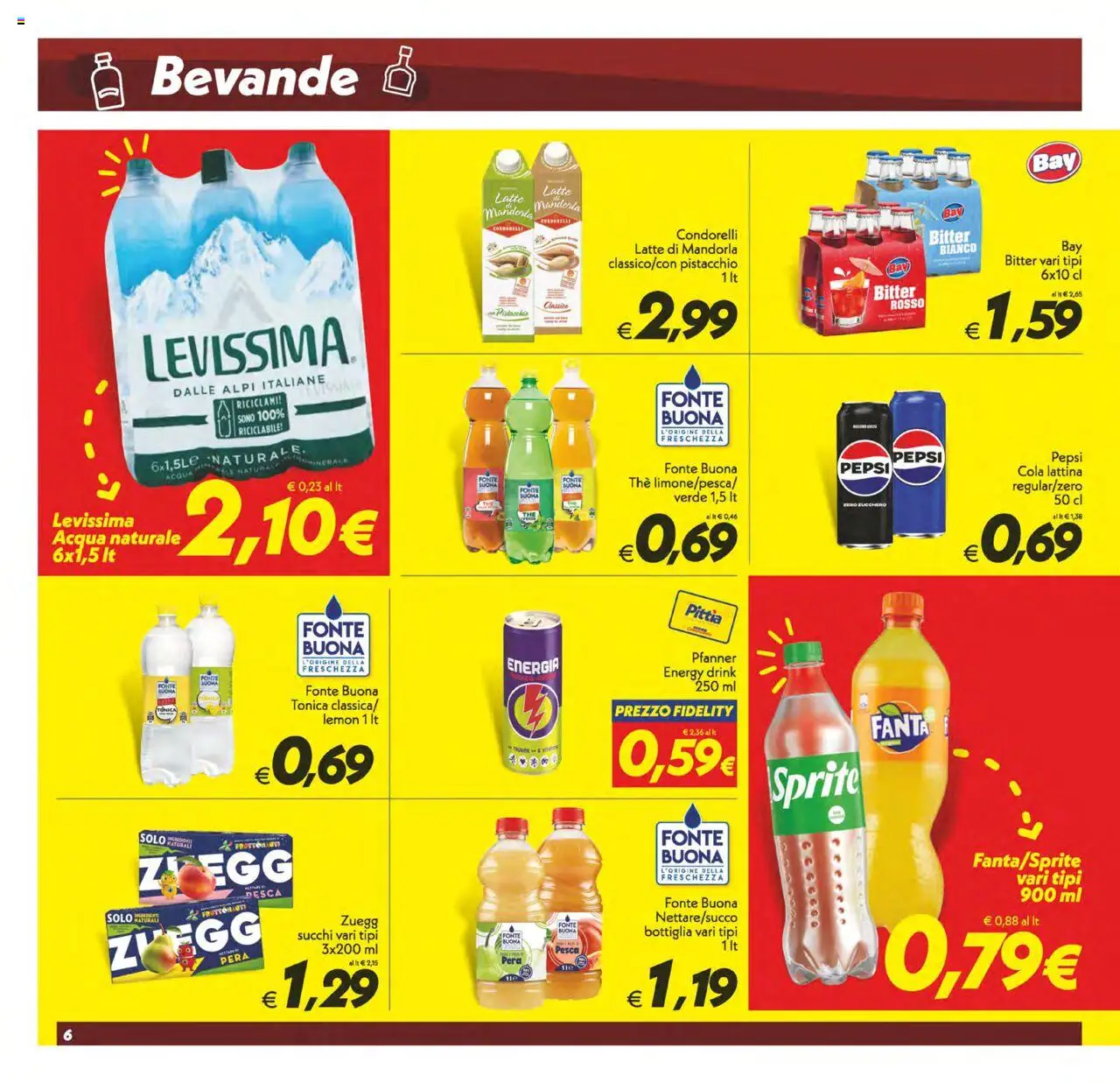 Volantino SuperConveniente del 22.08.2025 | Pagina: 6 | Prodotti: Pesca, Acqua naturale, Fanta, Pepsi