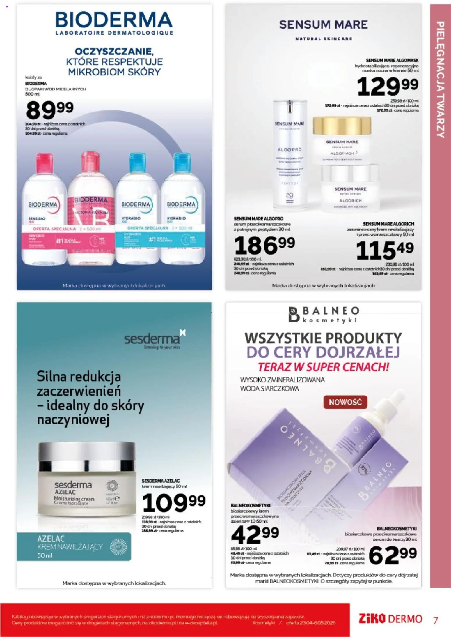 Ziko gazetka od 23.04.2026 | Strona: 7 | Produkty: Kosmetyki, Maska, Krem, Woda