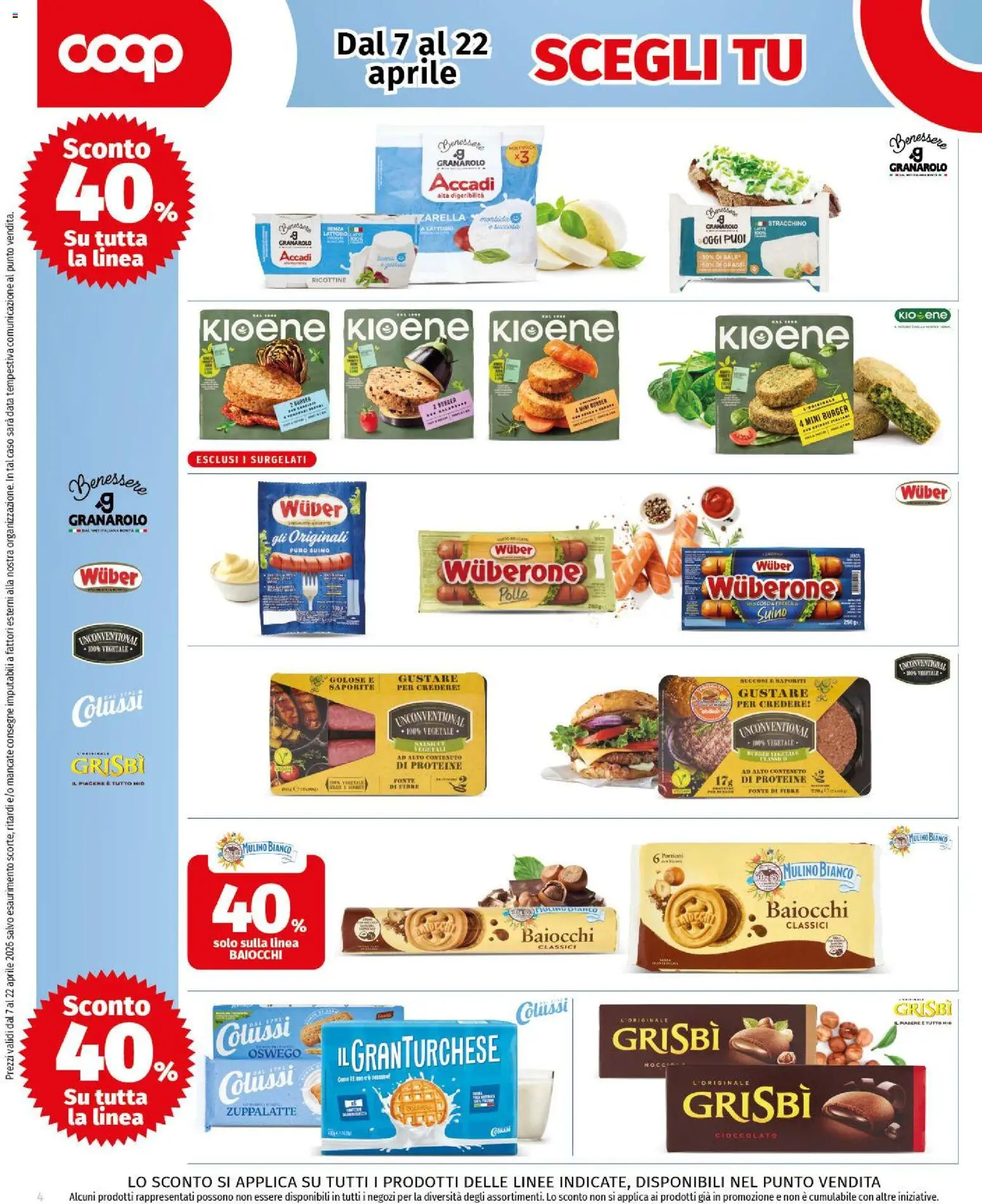 Volantino COOP del 07.04.2026 | Pagina: 4 | Prodotti: Cioccolato, Pollo, Suino, Data