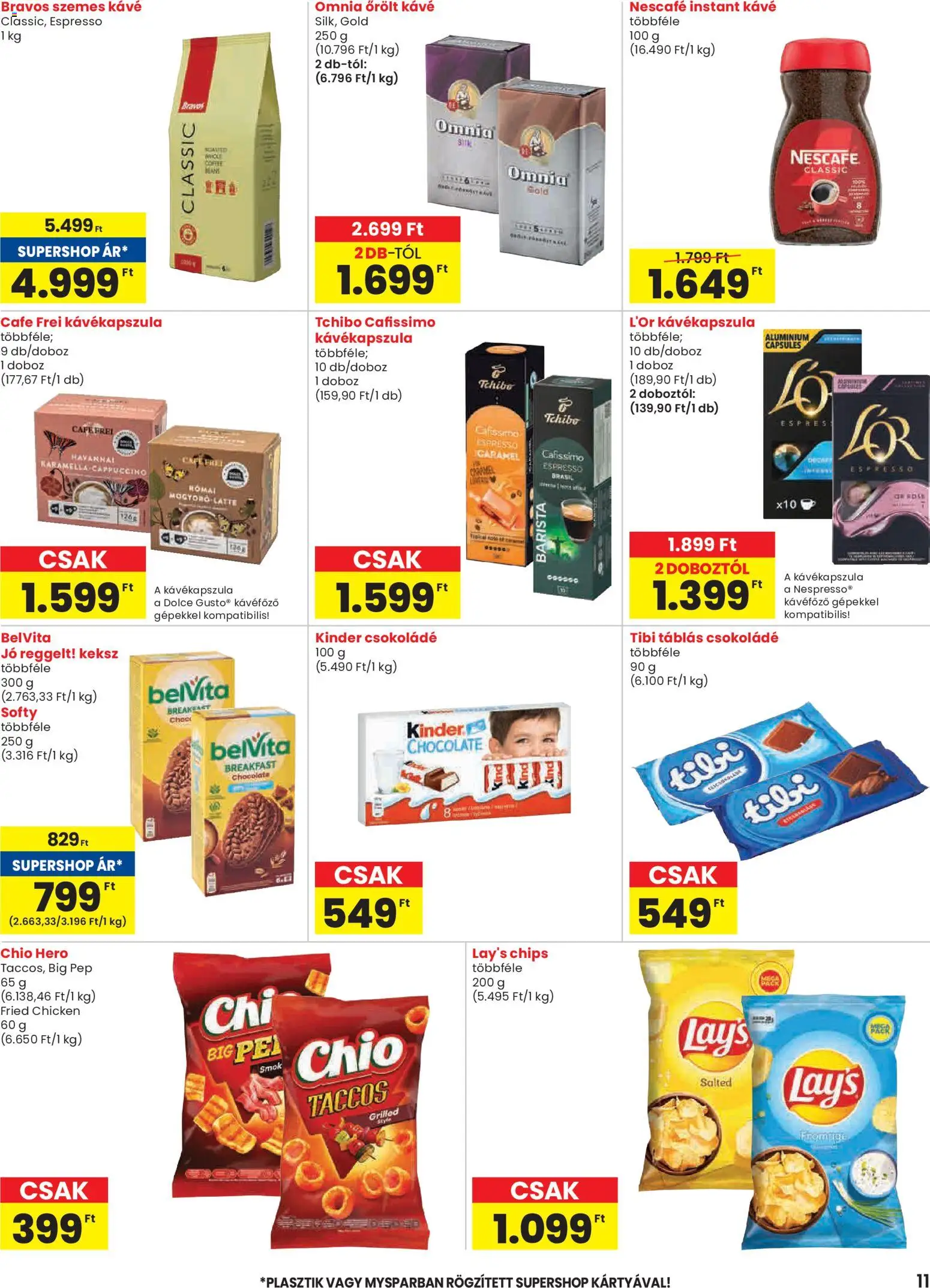 Spar akciós ujság - amely érvényes a következő dátumtól: 02.01.2026 | Oldal: 11 | Termékek: Kávéfőző, Szemes kávé, Instant kávé, Keksz