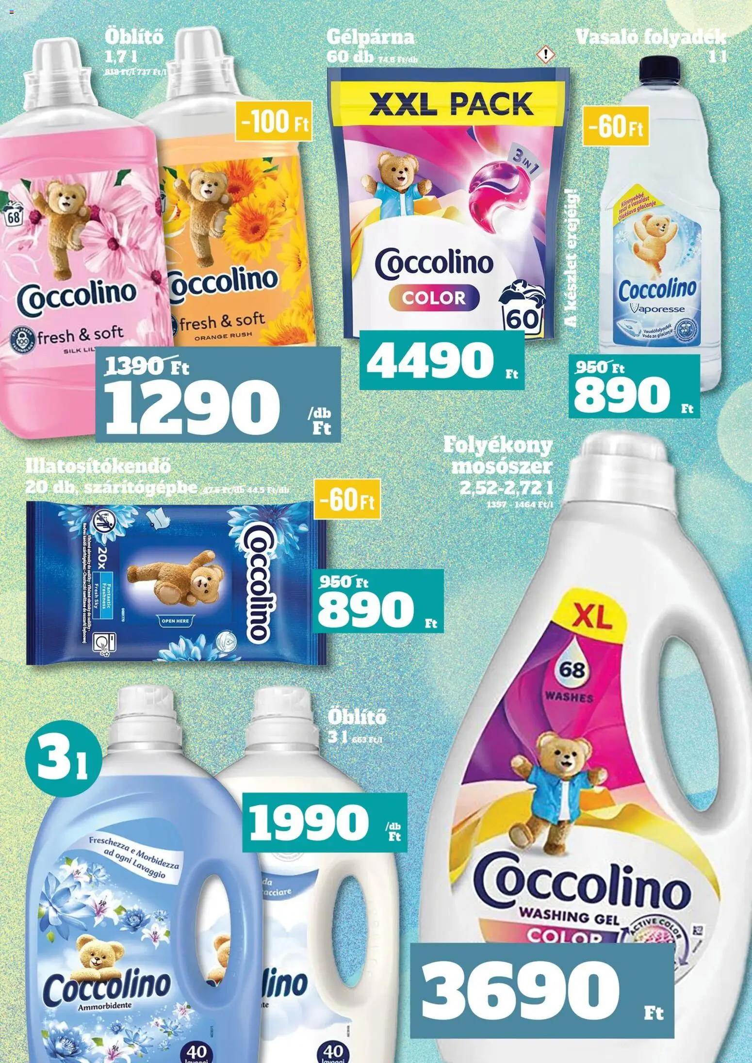 Family Diszkont akciós ujság - amely érvényes a következő dátumtól: 02.04.2026 | Oldal: 31 | Termékek: Coccolino, Kendő, Öblítő, Mosószer