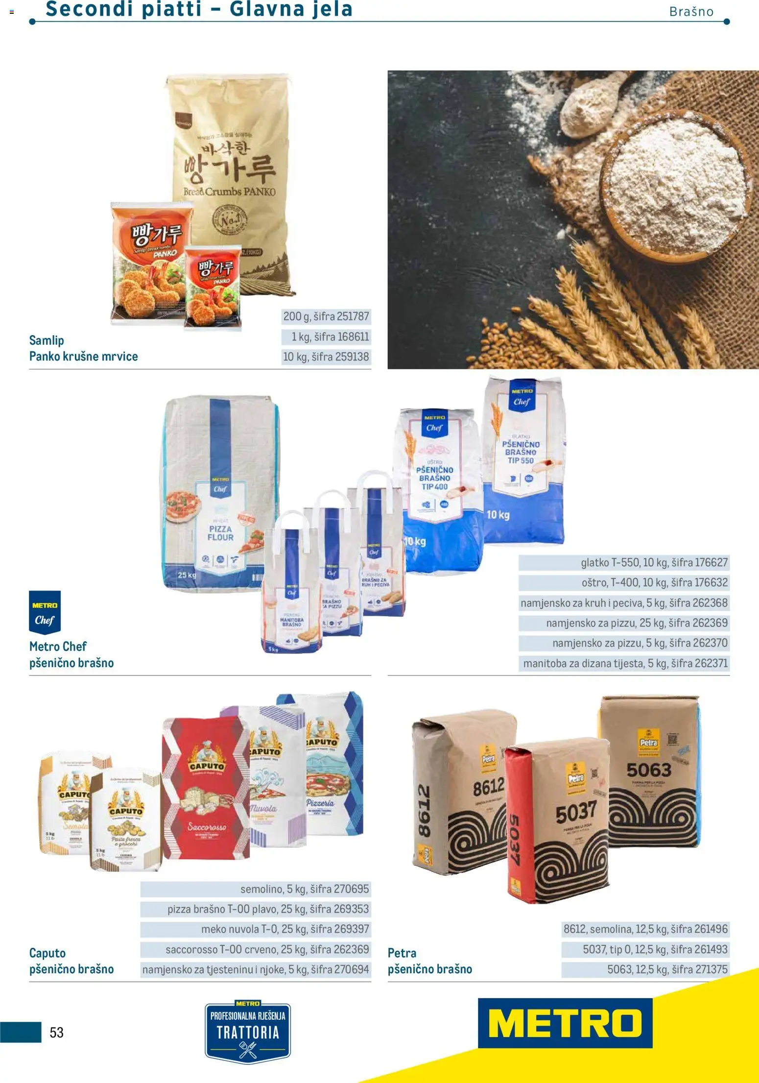 Metro katalog | vrijedi od 05.03.2026 | Stranica: 53 | Proizvodi: Krušne mrvice, Kruh, Pizza, Brašno