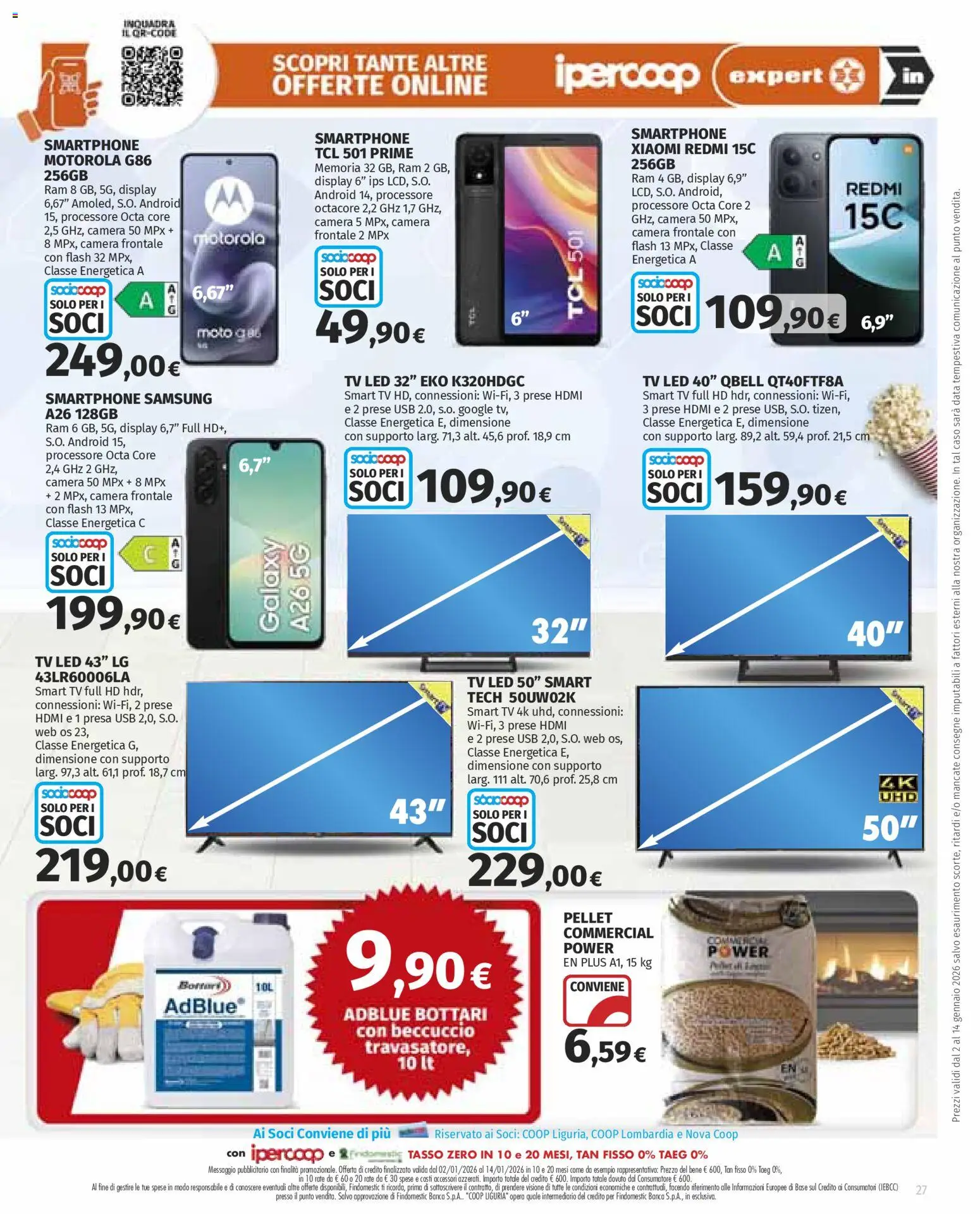 Volantino Ipercoop del 02.01.2026 | Pagina: 27 | Prodotti: smart TV, TV, Presa, Samsung