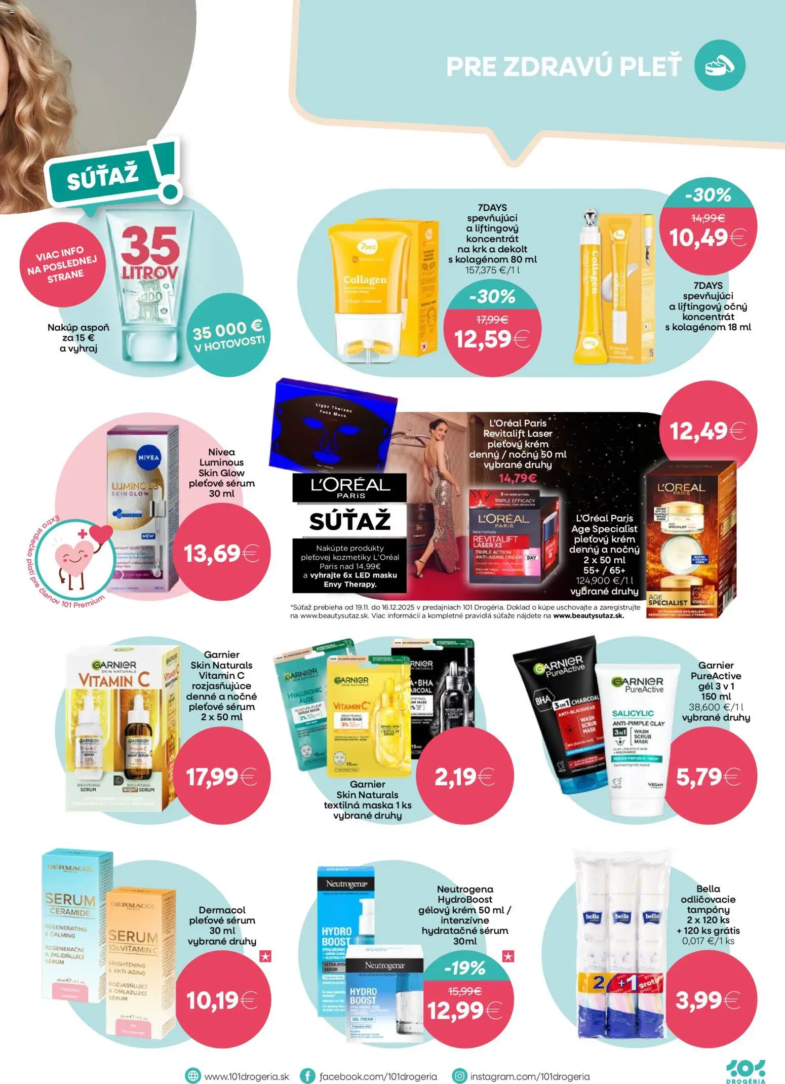 Nové 101 drogerie akcie – leták je platný od 19.11.2025 | Strana: 5 | Produkty: Laser, Nivea, Led, Maska