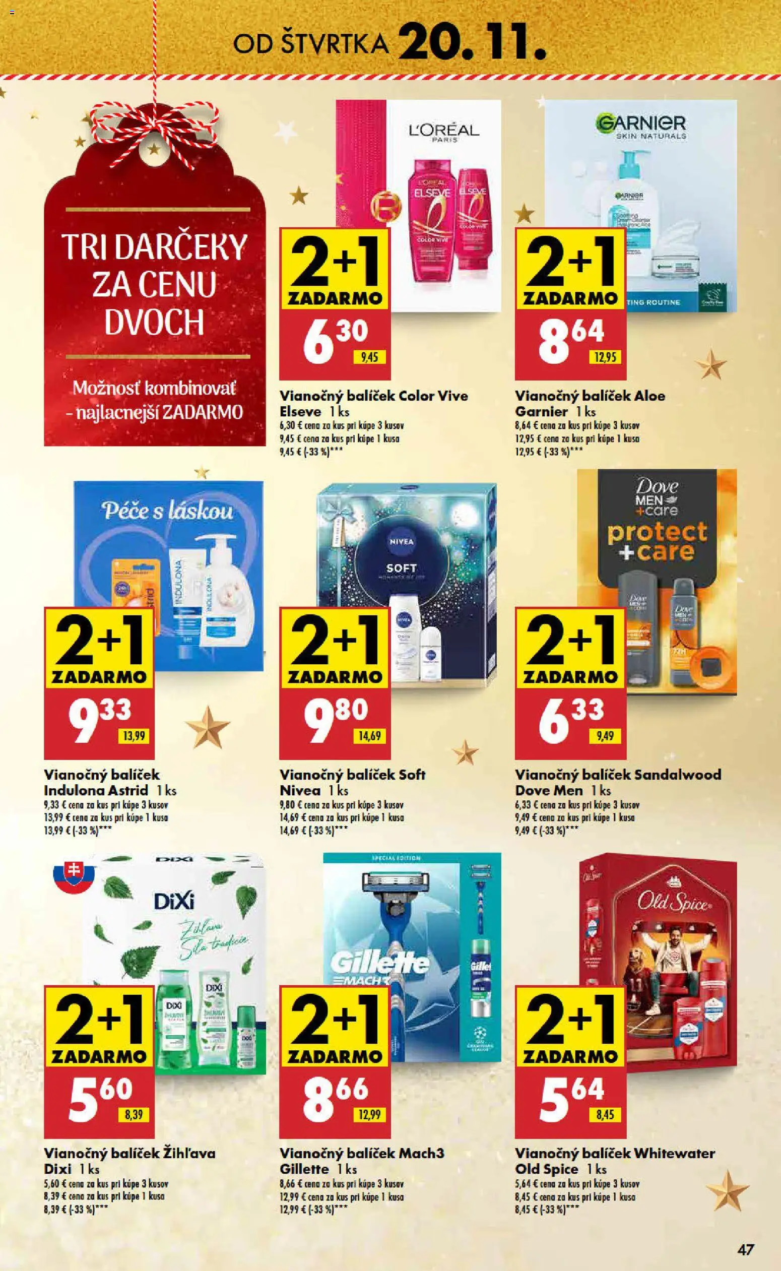 Nové Biedronka akcie – leták je platný od 20.11.2025 | Strana: 47 | Produkty: Nivea, Old Spice, Indulona