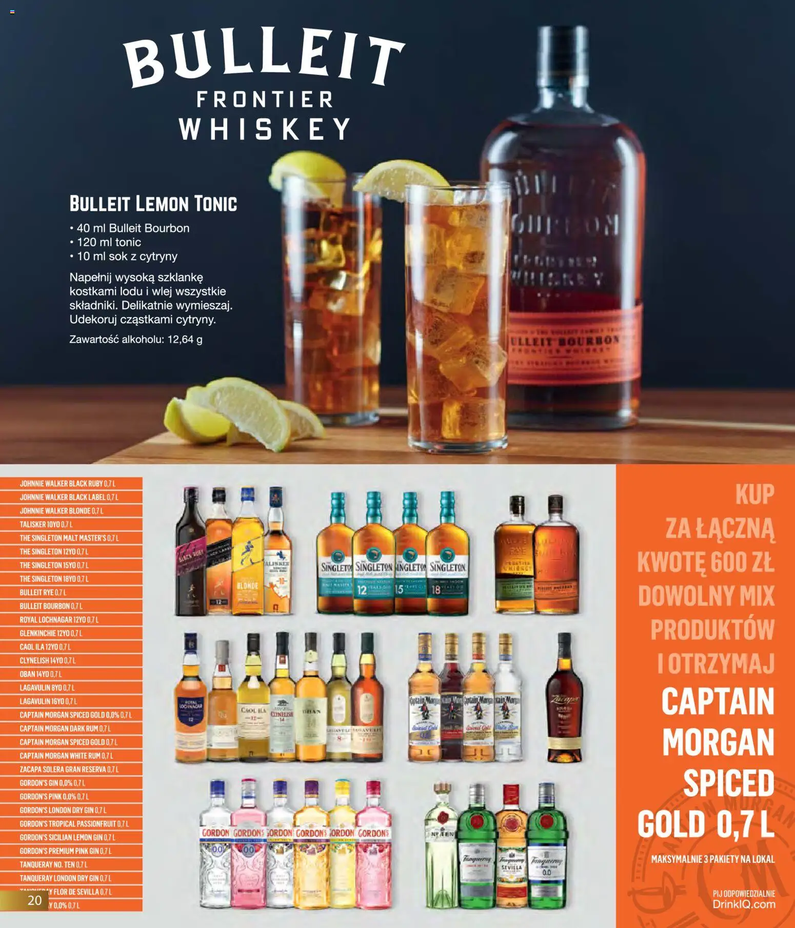 Eurocash Gazetka - Horeca od 01.02.2026 | Strona: 20 | Produkty: Sok z cytryny, Captain Morgan, Black Label, Sok