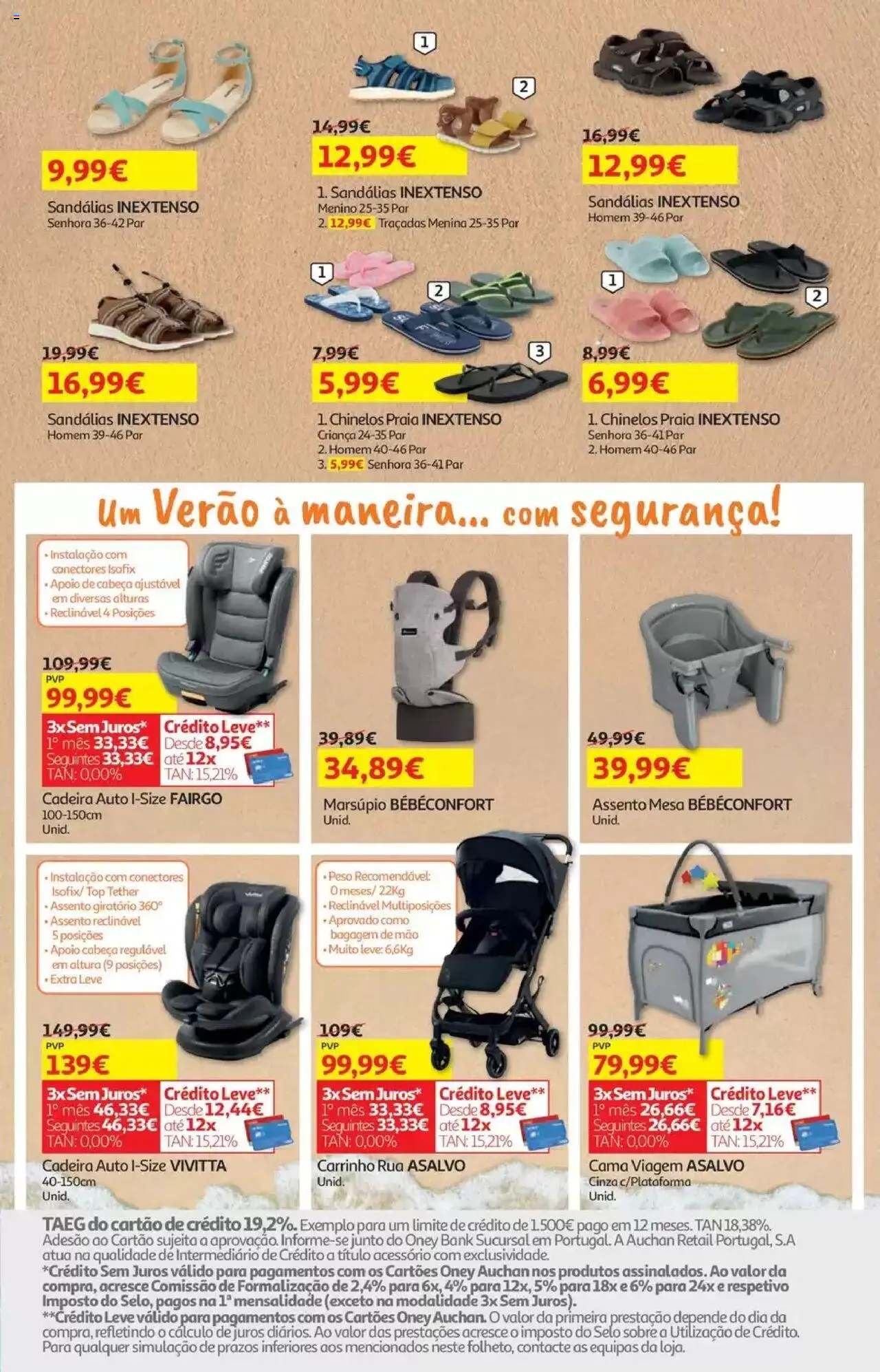 Auchan - Folheto Viagem e Praia │ válido de 02.06.2025 | Página: 21 | Produtos: Top, Cama, Cadeira, Sandálias