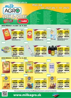 Milk Agro leták platný od 01.10.2025