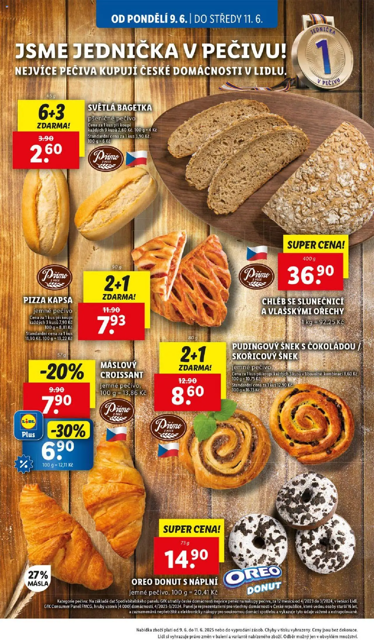 Lidl leták od 09.06.2025 | Strana: 10 | Produkty: Chléb, Pizza, Ořechy, Pizza kapsa