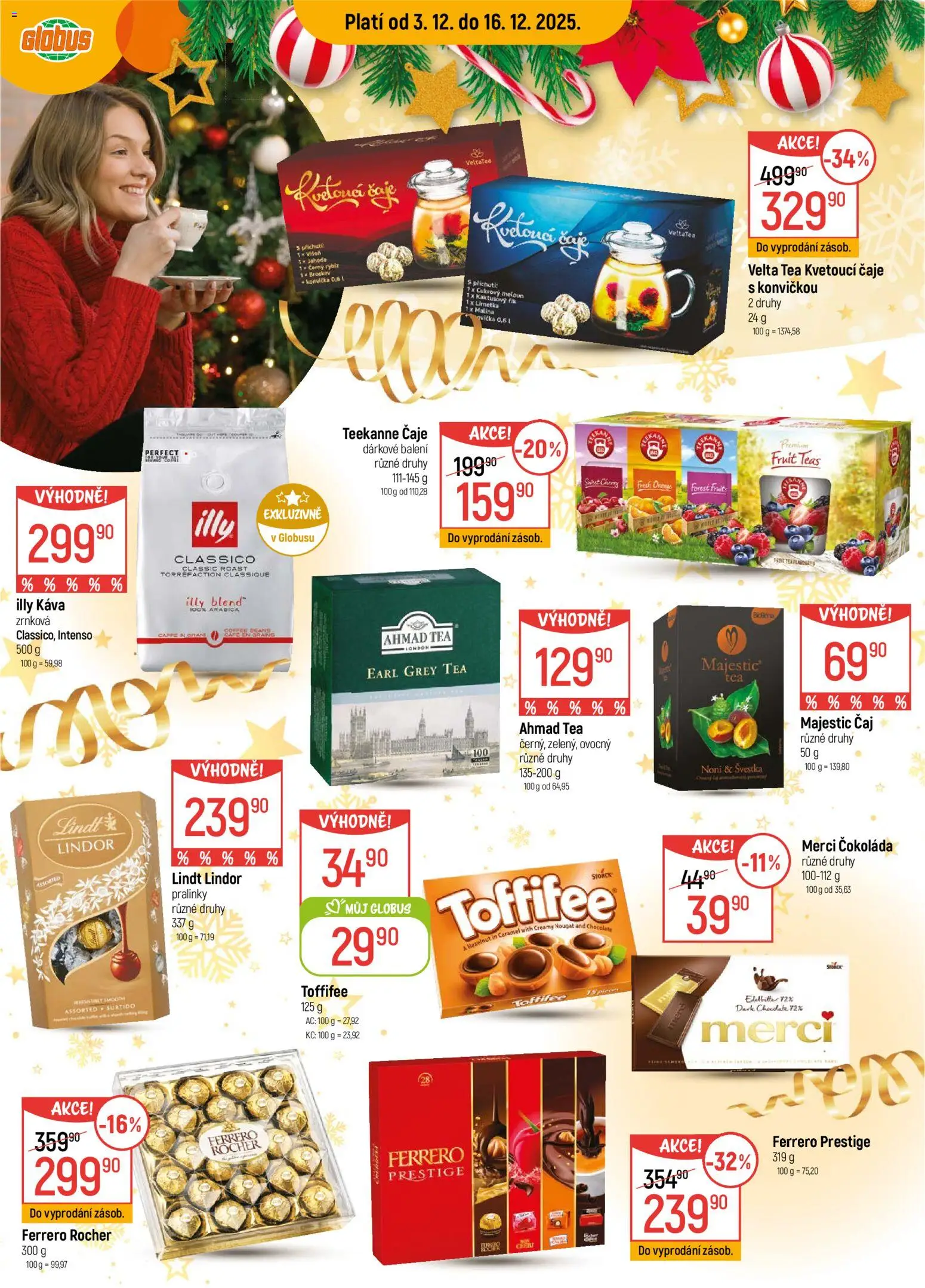 Globus leták - Opava od 03.12.2025 | Strana: 14 | Produkty: Lindor, Globus, Čaj, Lindt lindor