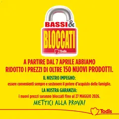 Anteprima del volantino Todis volantino Prezzi Bassi & Blocati valido a partire dal 07.04.2026