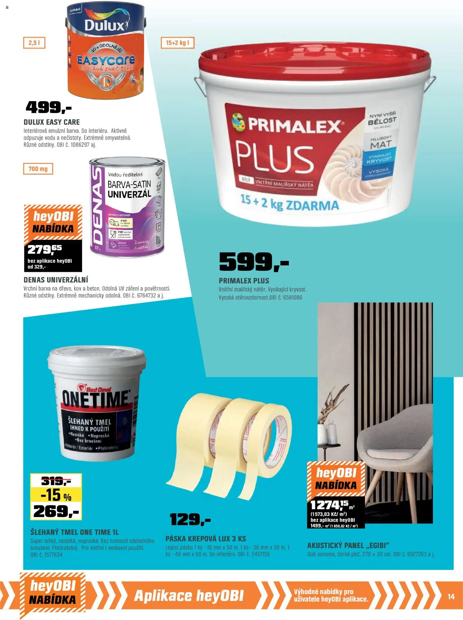 OBI leták - Bobří síla v akci od 01.02.2026 | Strana: 15 | Produkty: Primalex