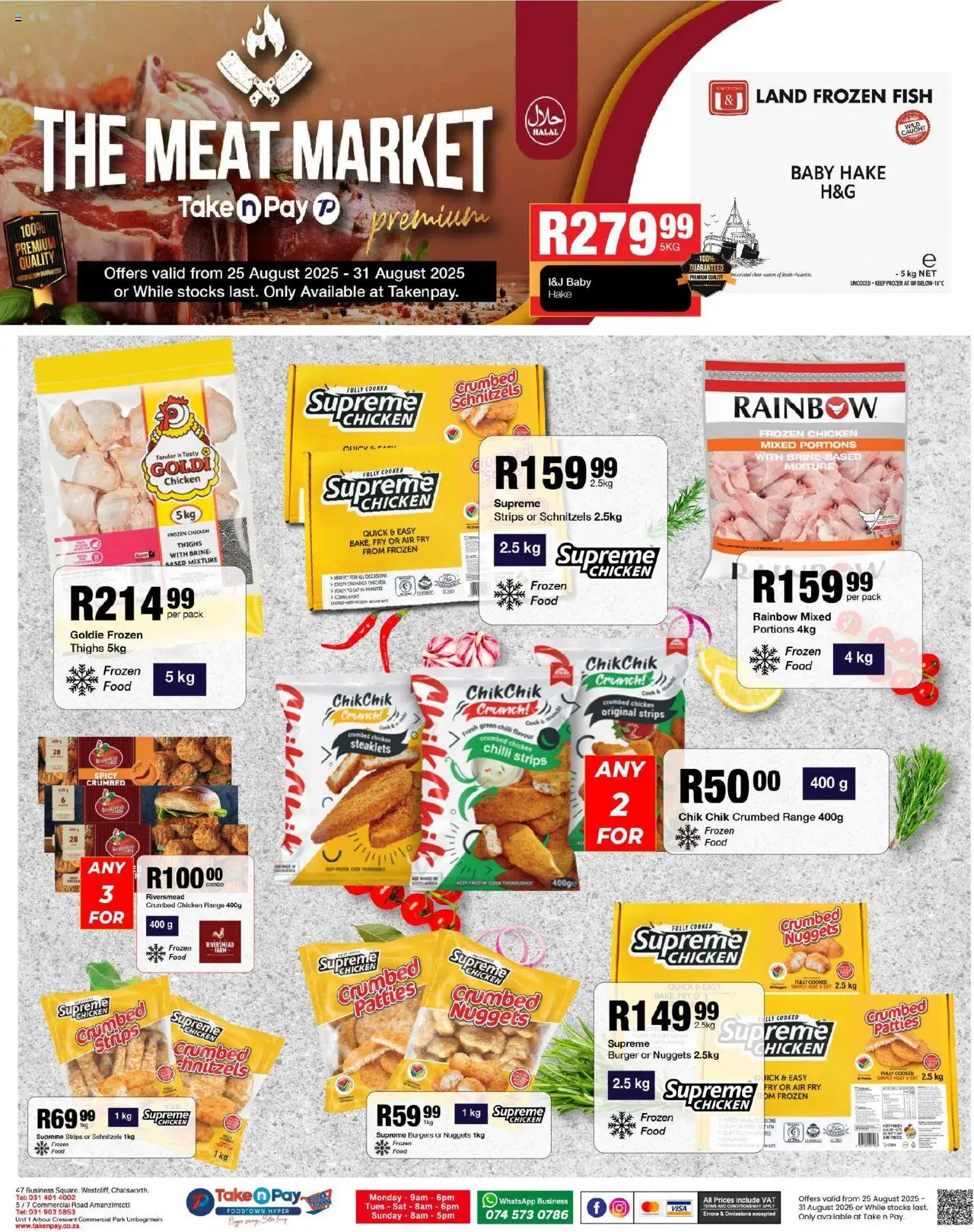 Take n Pay - Specials │ valid from 25.08.2025 | Page: 17 | Products: Chicken, Fish, Burgers, Chilli