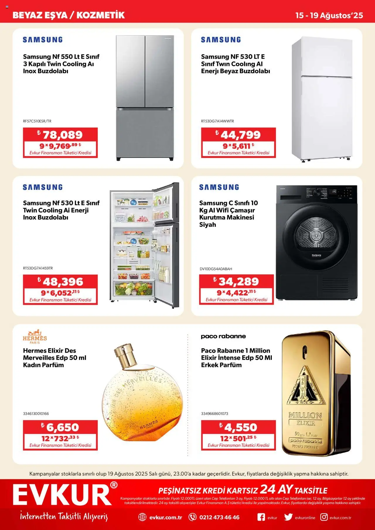 Evkur Katalog - 15.08.2025 tarihinden itibaren geçerlidir | Sayfa: 8 | Ürünler: Parfüm, Kurutma makinesi, Buzdolabı