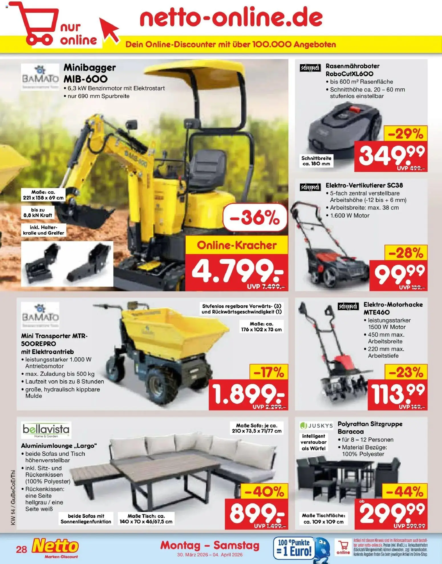 Netto Marken-Discount Prospekt Machern	 – gültig ab 30.03.2026 | Seite: 38 | Produkte: Sofa, Tisch