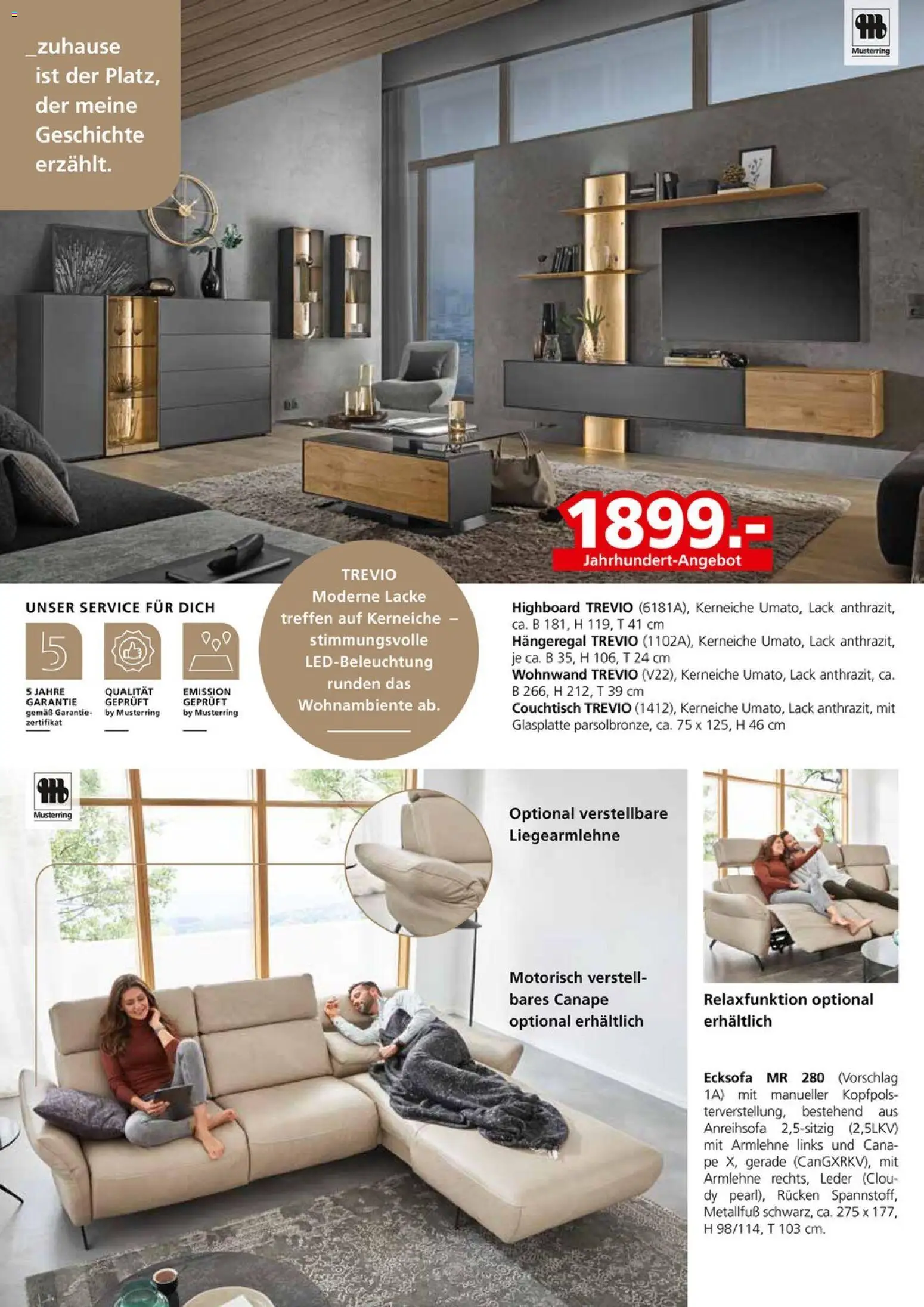 Segmüller Musterring  – gültig ab 03.11.2025 | Seite: 6 | Produkte: Ecksofa, Wohnwand, HIghboard, Couchtisch