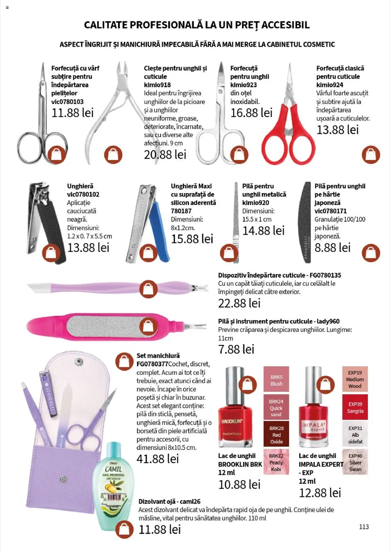 Noul catalog Lady’s – valabil de la 25.09.2025 | Pagină: 115 | Produse: Forfecuță, Clește, Lac de unghii, Ulei