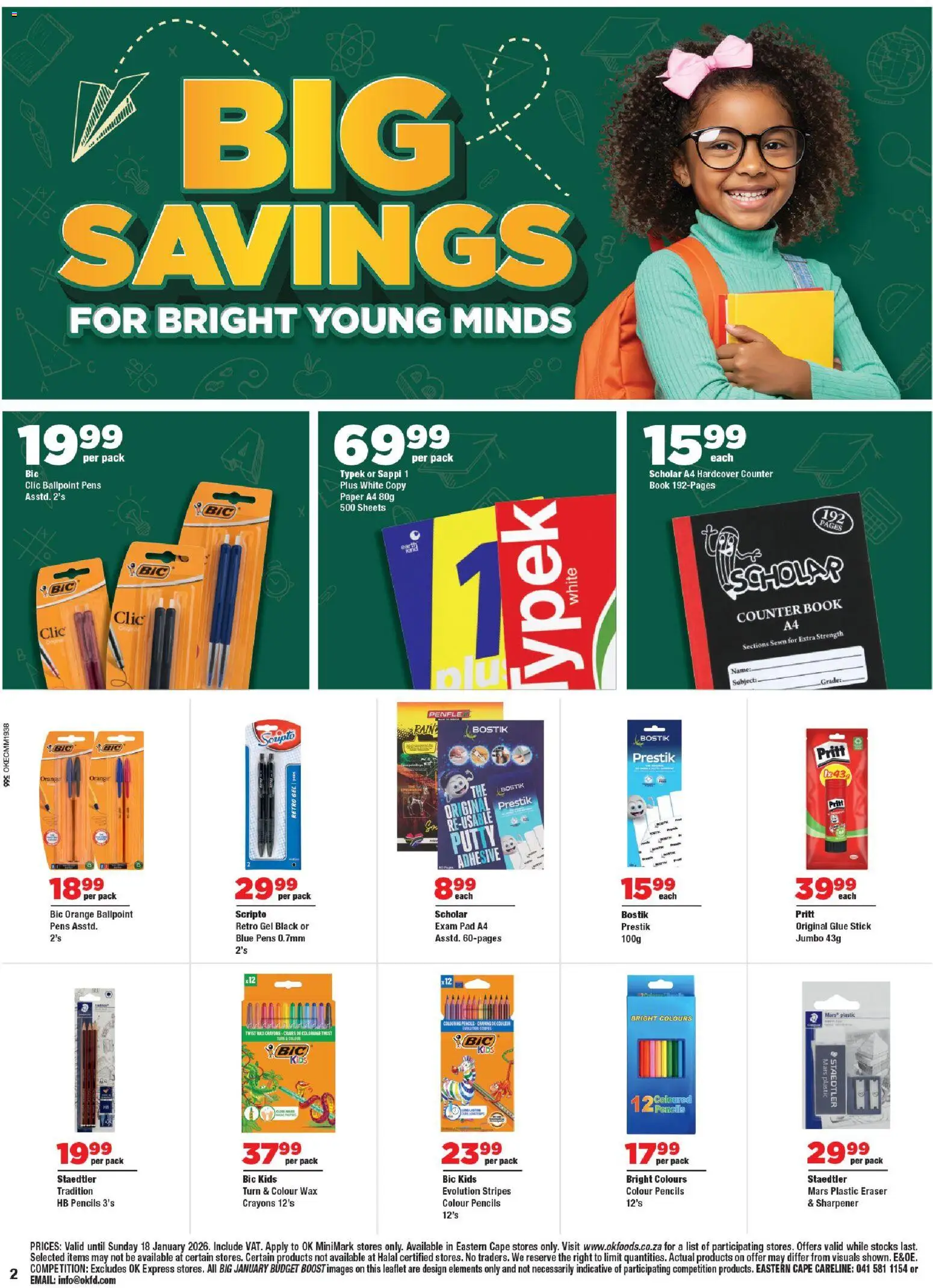 New OK Foods catalogue – valid from 05.01.2026 | Page: 2 | Products: Wax, Adhesive, Paper