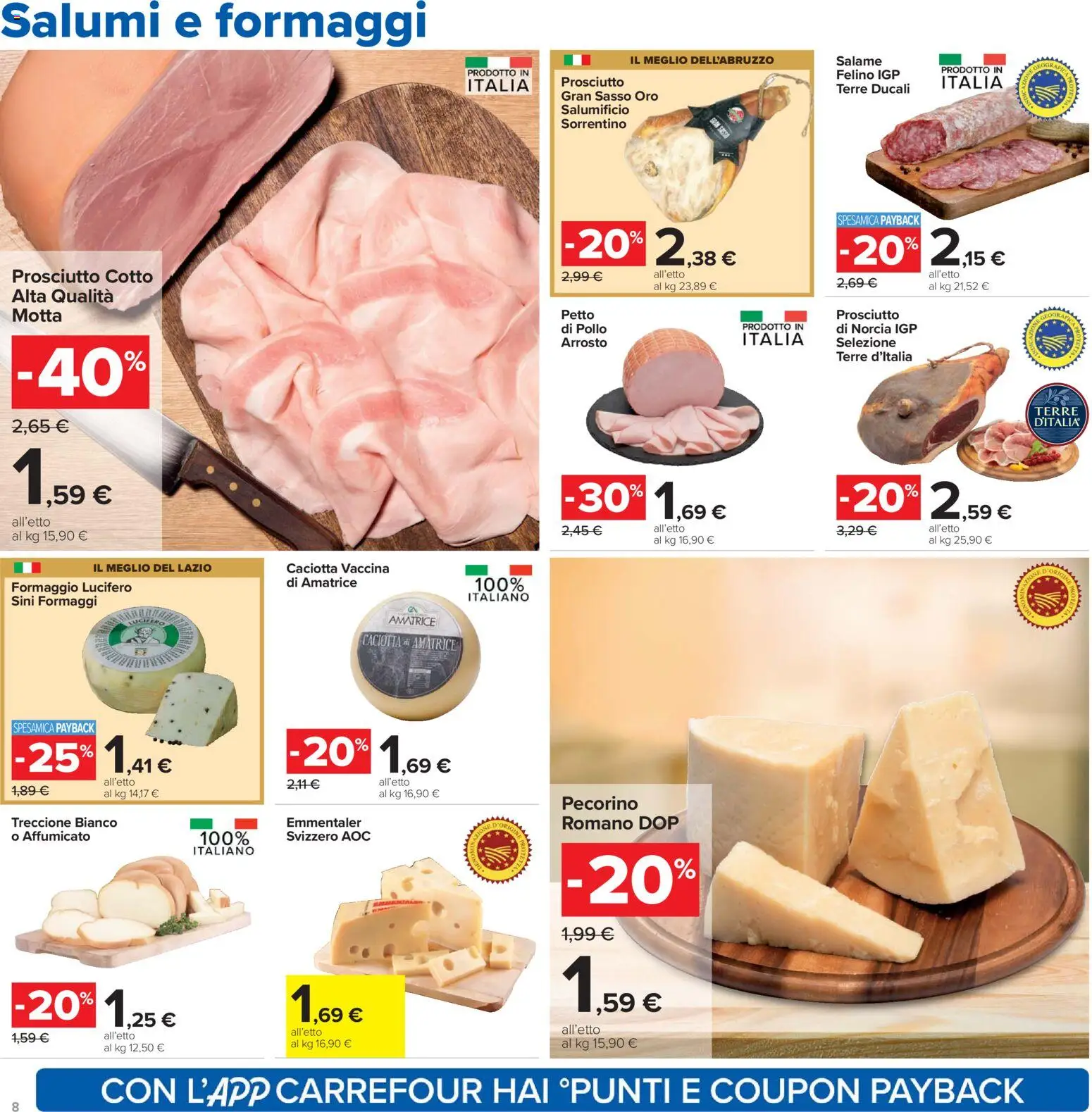 Volantino Carrefour del 07.04.2026 | Pagina: 8 | Prodotti: Arrosto, Prosciutto Cotto, Salame, Pollo