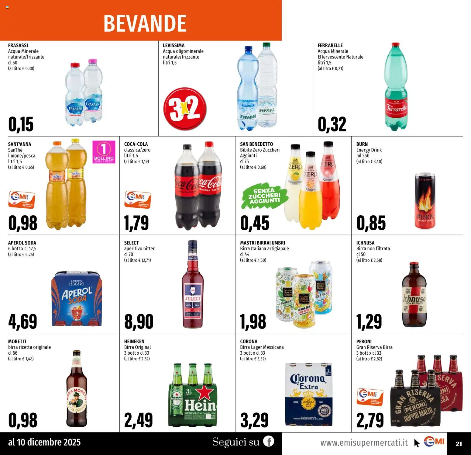Volantino EMI del 27.11.2025 | Pagina: 21 | Prodotti: Birra, Pompelmo, Acqua, Acqua minerale