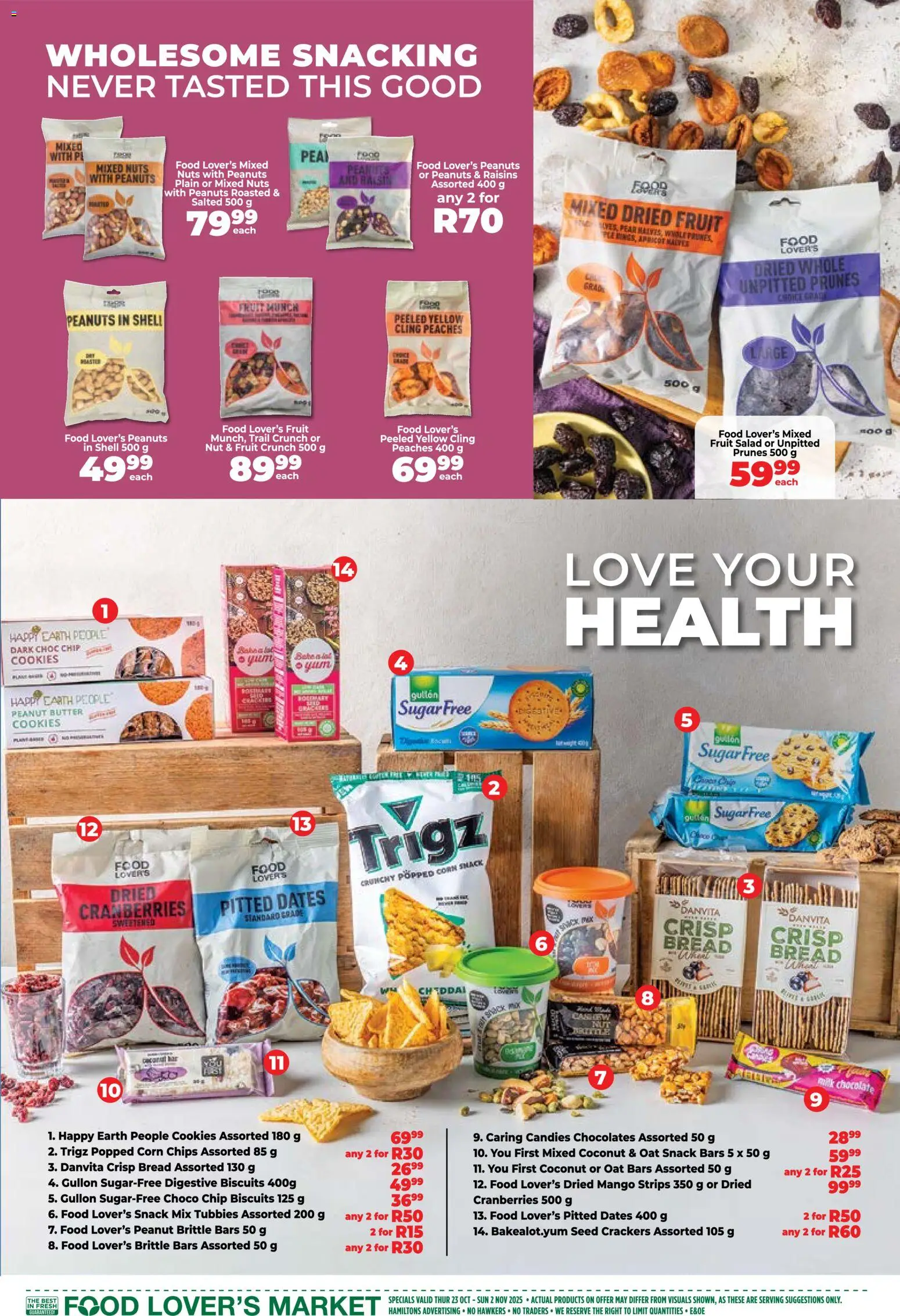 New Food Lover's Market catalogue – valid from 23.10.2025 | Page: 5 | Products: Milk, Biscuits, Chocolate, Candies