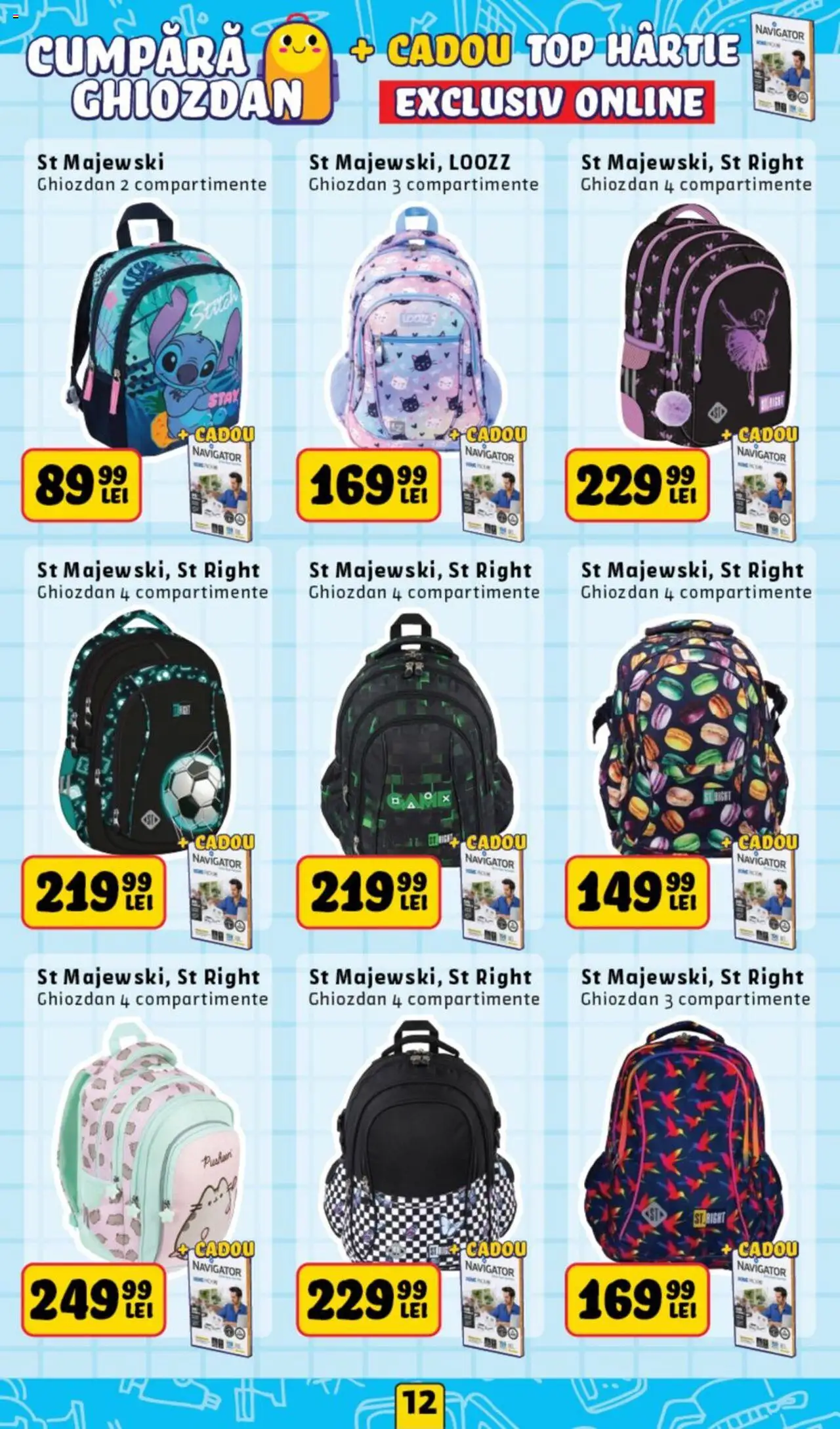 Noriel catalog - Back to School – valabil de la 11.08.2025 | Pagină: 12 | Produse: Top, Ghiozdan