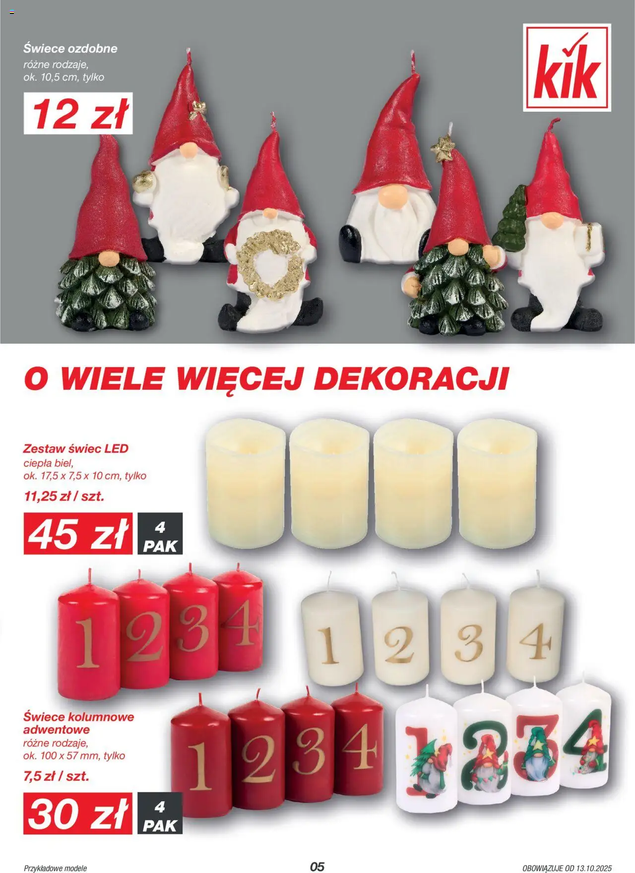Kik Gazetka od 13.10.2025 | Strona: 5 | Produkty: Świece