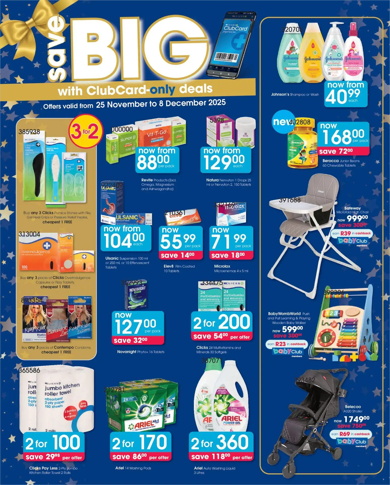 New Clicks catalogue – valid from 09.12.2025 | Page: 48 | Products: Chair, Multivitamins, Shampoo, Lotion