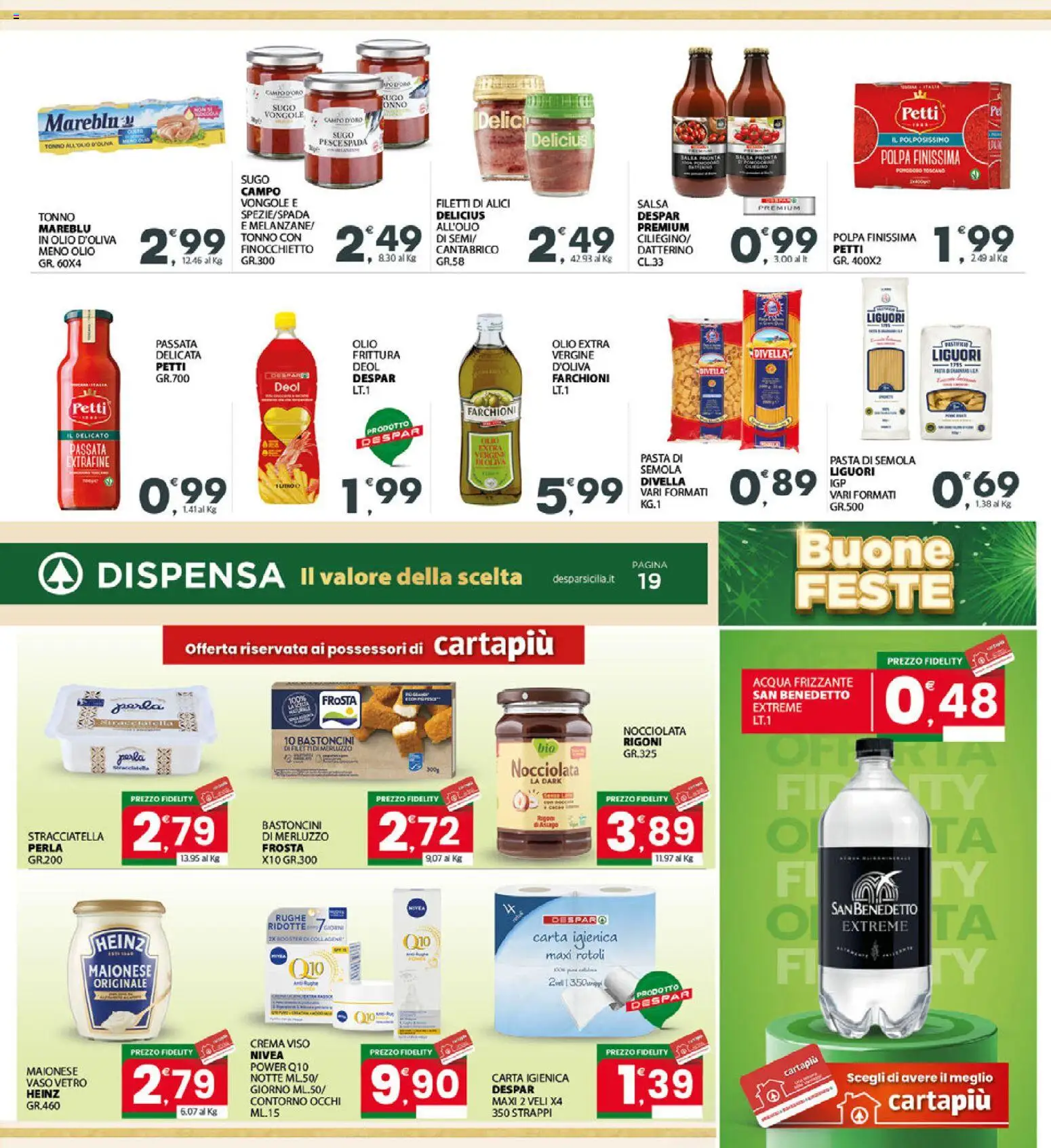 Volantino Eurospar del 29.12.2025 | Pagina: 19 | Prodotti: Maionese, Olio, Tonno, Vaso