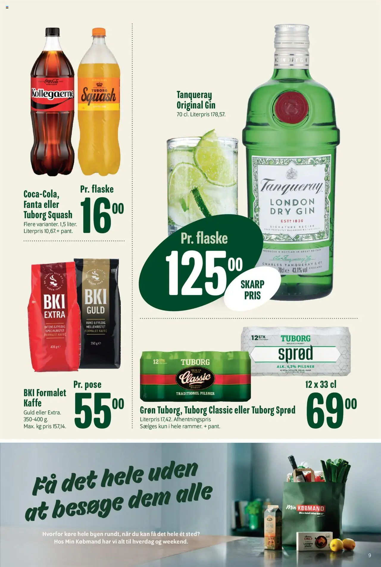 Min Købmand Tilbudsavis gyldig fra 04.07.2025 | Side: 9 | Produkter: Squash, Fanta, Carpete, Tuborg Squash